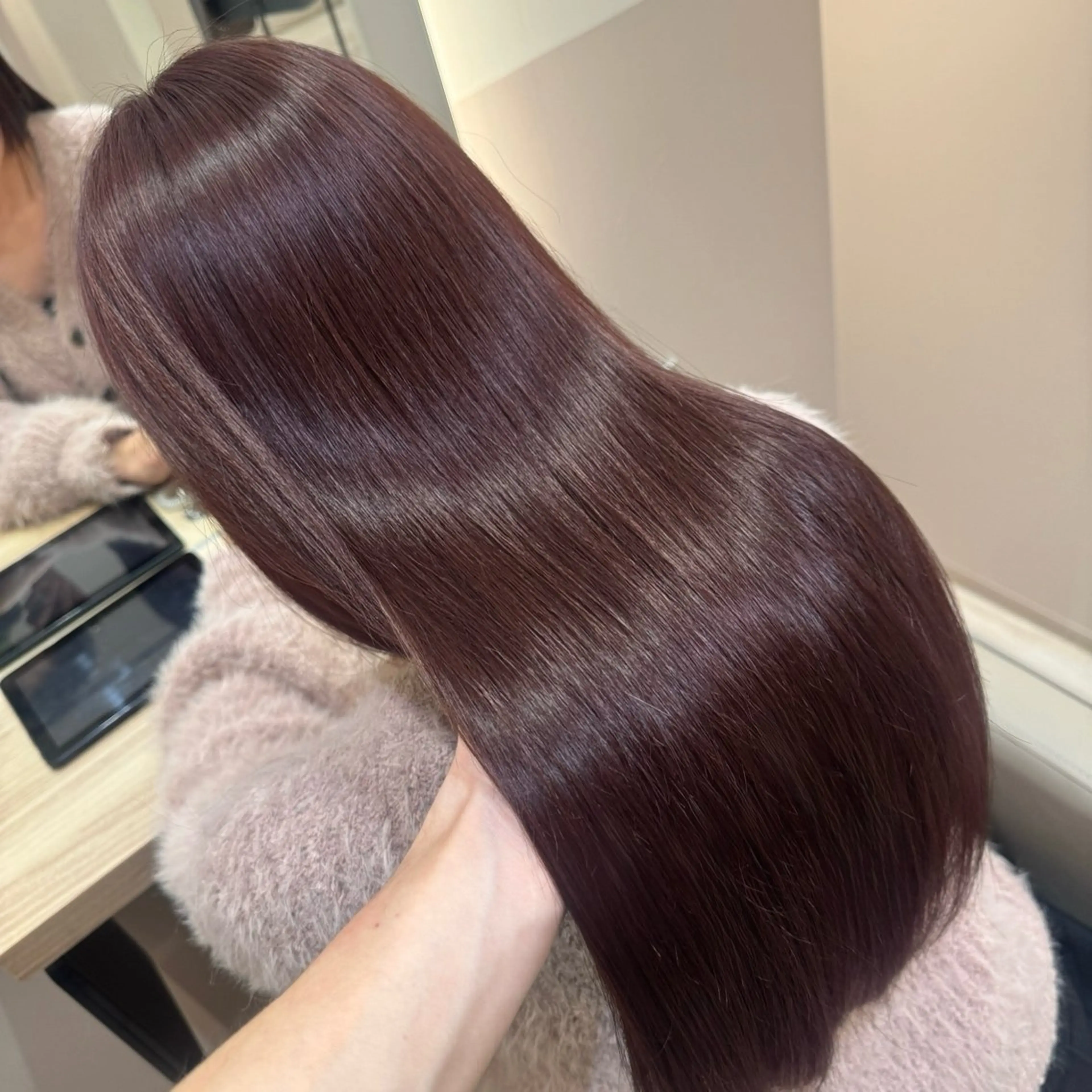 ロング カラー ヘアカラー トリートメント 🎀髪質改善×韓国レ イヤー×透明感/米田のヘアスタイル