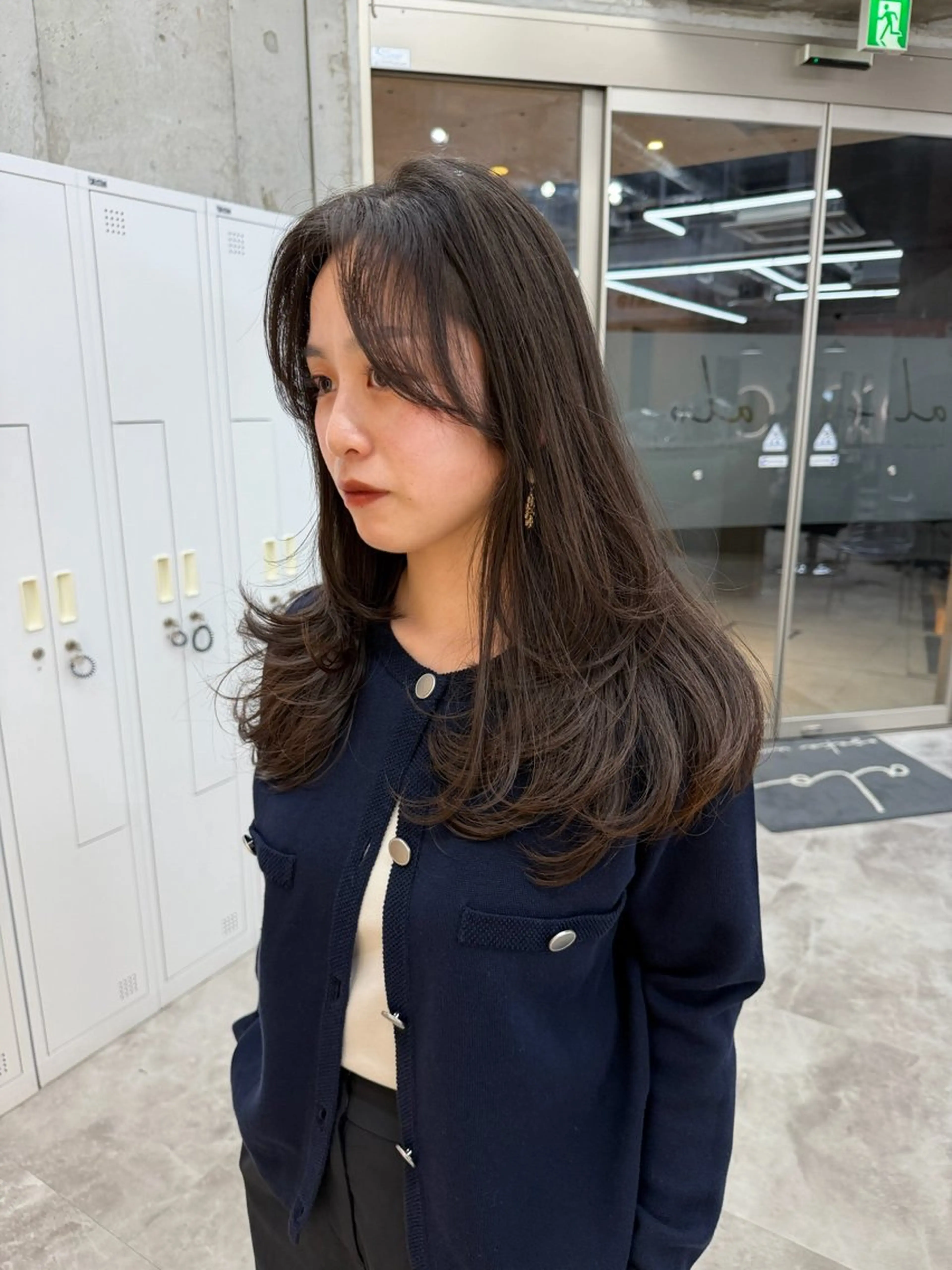 セミロング カラー ブラウンカラー 透明感カラー 顔周りカット ハッシュカット レイヤーカット カット ヘアカラー ブリーチ/ベージュ 💕/momoaのヘアスタイル