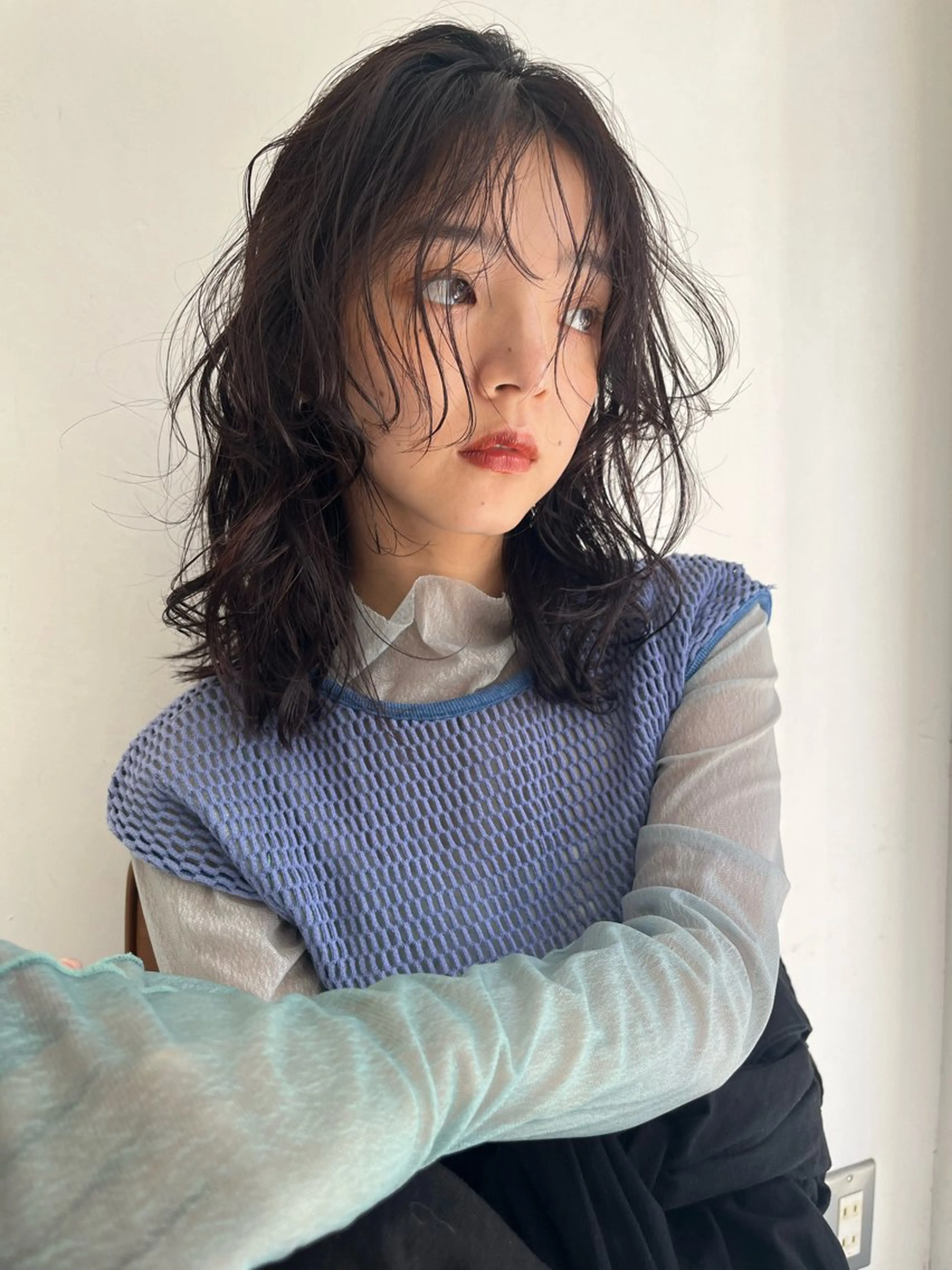 ミディアム パーマ ミディアムパーマ ニュアンスパーマ 🧸メンズカット 🧸conatsuのヘアスタイル