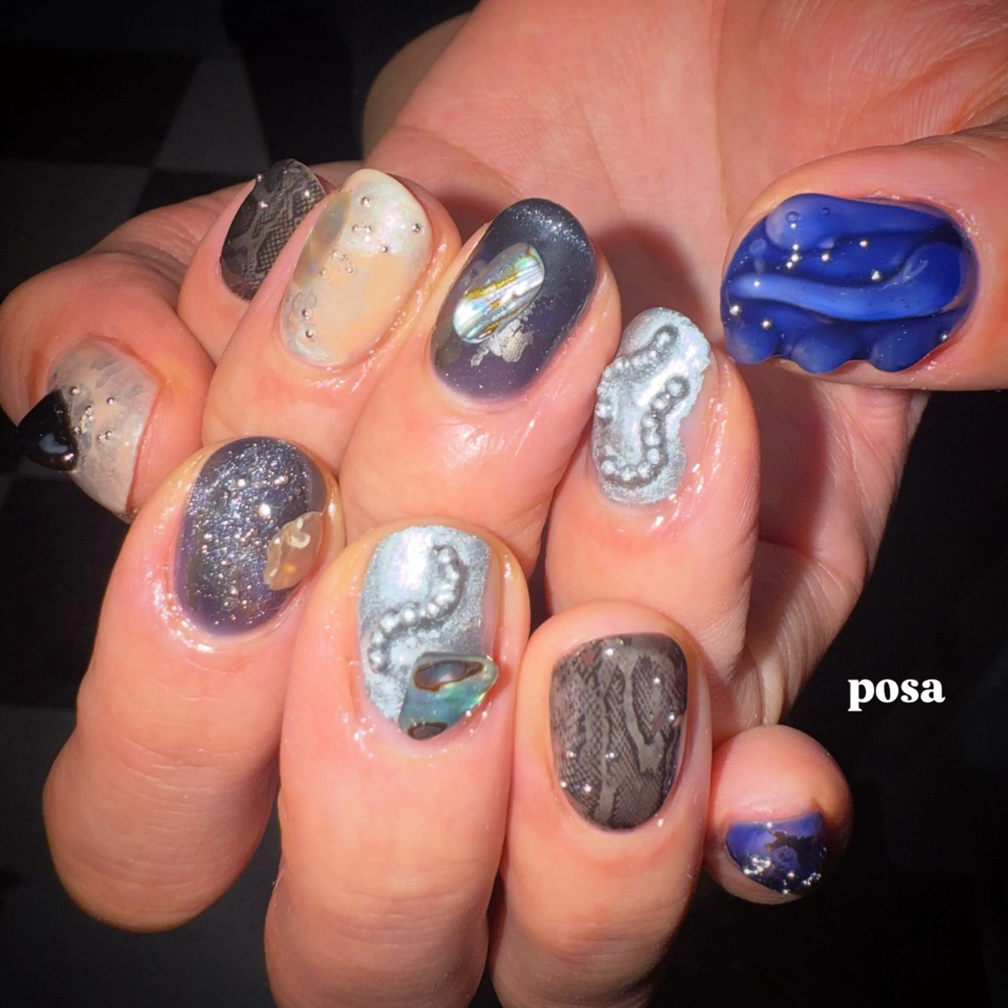 ネイル ニュアンスネイル シンプルネイル ハンドネイル posa nail モエミのネイルデザイン