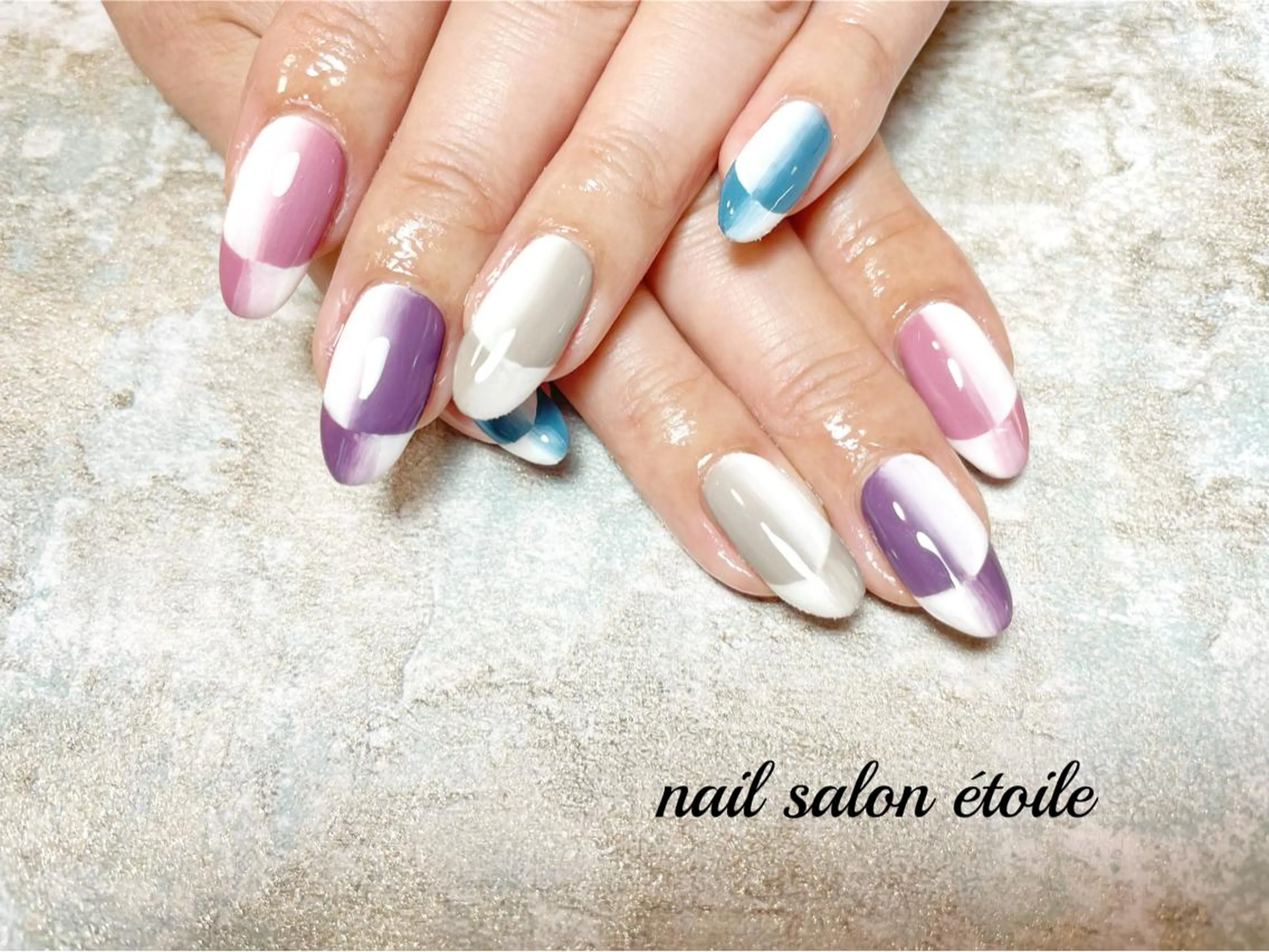 ネイル アートネイル フレンチネイル ジェルネイル オンブレフレンチ ハンドネイル nail salon étoileのネイルデザイン