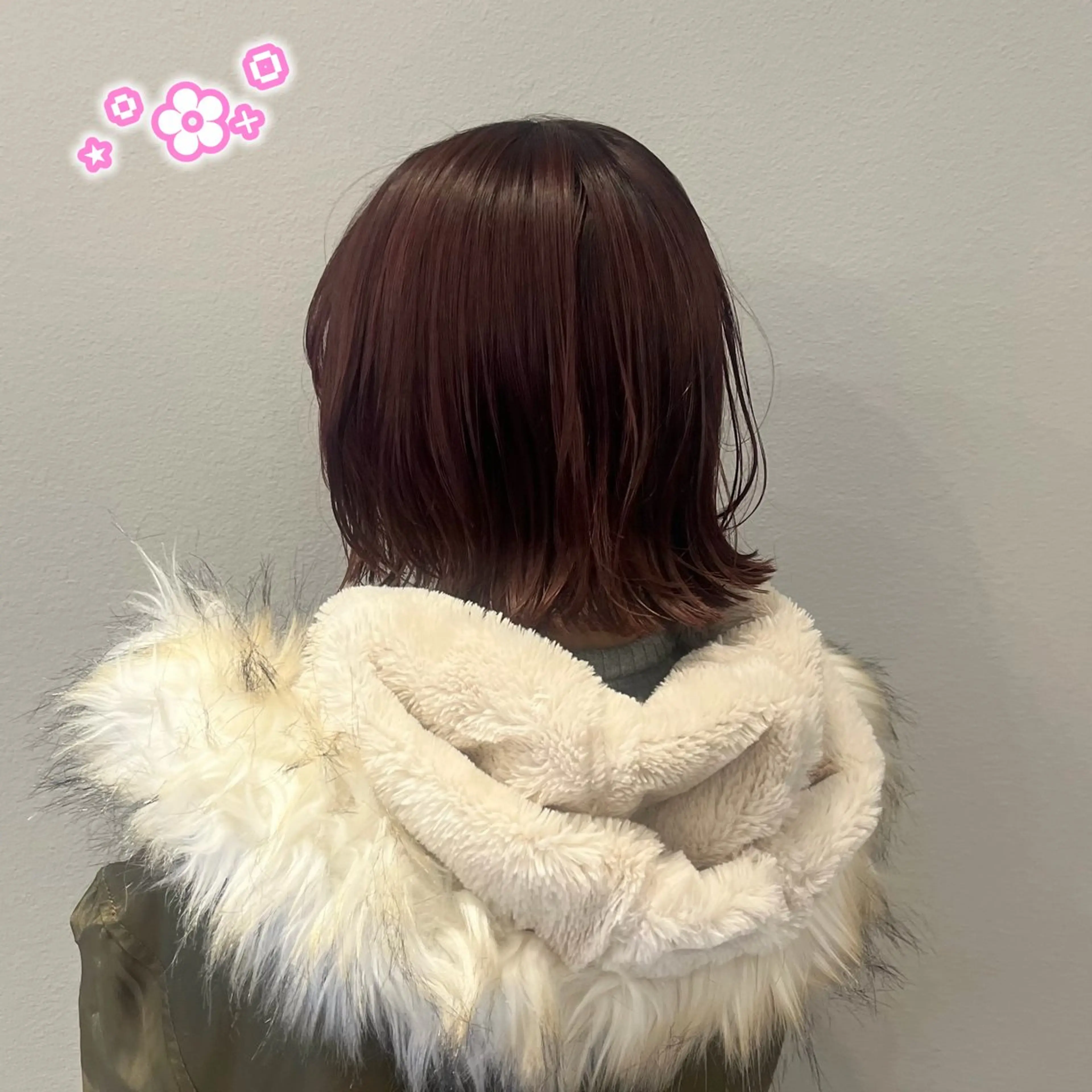 カラー ブリーチ ブラウンカラー レッドカラー カット ヘアカラー 暖色/顔周り /ヘアメ/あつはのヘアスタイル