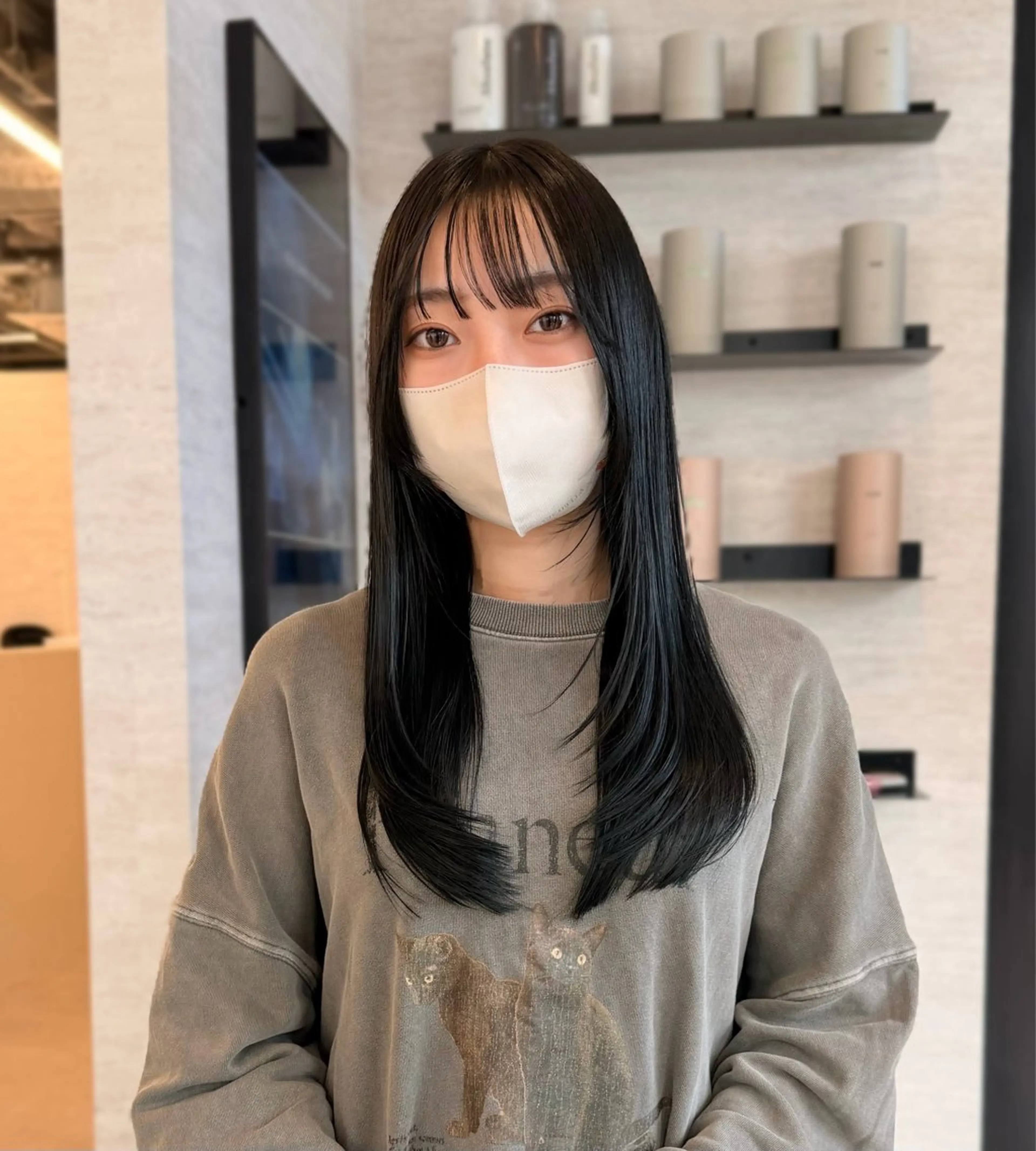 ロング カラー 顔周りカット 韓国風ヘア レイヤーカット カット ヘアカラー トリートメント 韓国ボブ☆メンズ カットYUTOのヘアスタイル