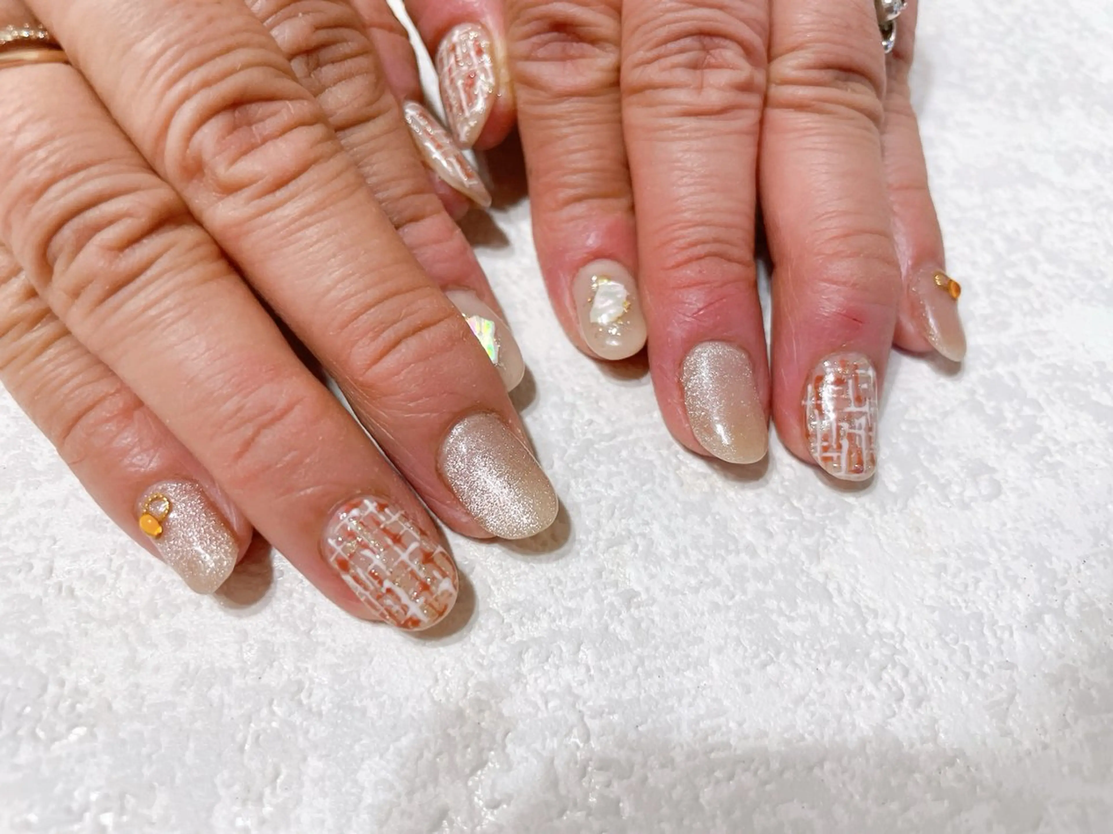 ネイル ジェルネイル 韓国ネイル パラジェル 冬ネイル kikinail 溝の口のネイルデザイン