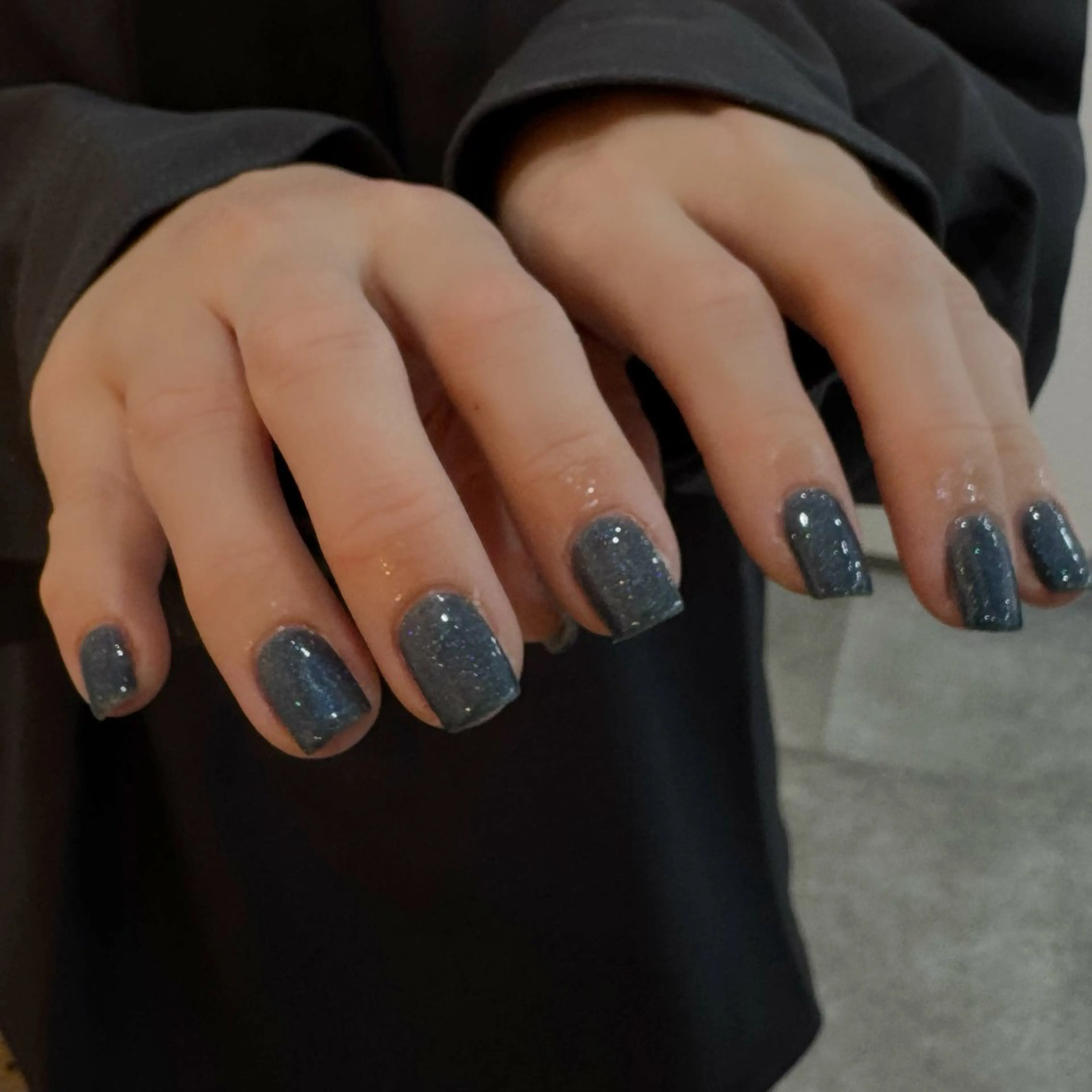 ネイル ラメ(グリッター) ネイビー LOOP所属・LOOP kanaのネイルデザイン