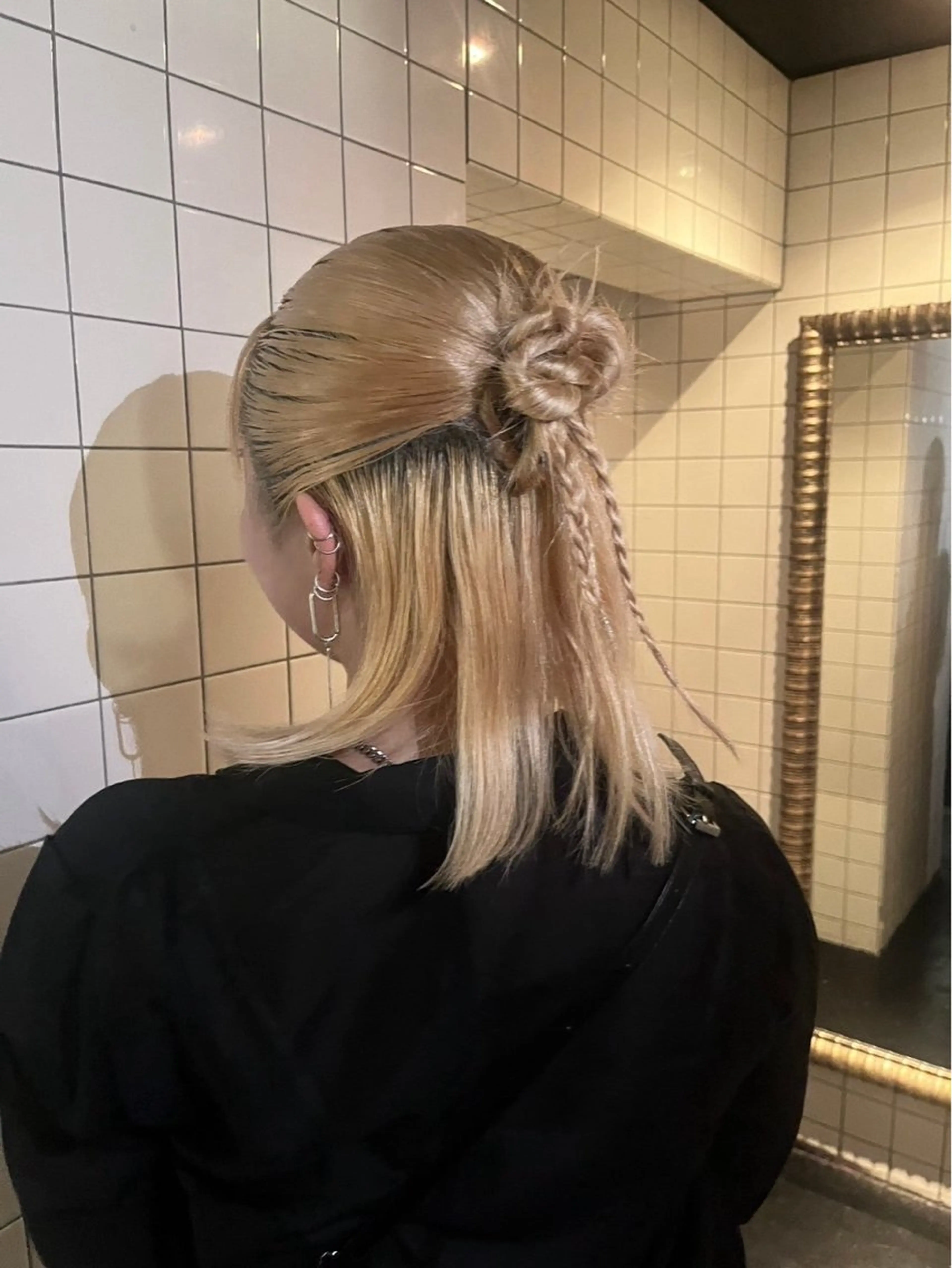 セミロング ヘアアレンジ 結婚式・ブライダル クリスマス ヘアセット 艶髪/ロングモデル 募集🫧terukaのヘアスタイル