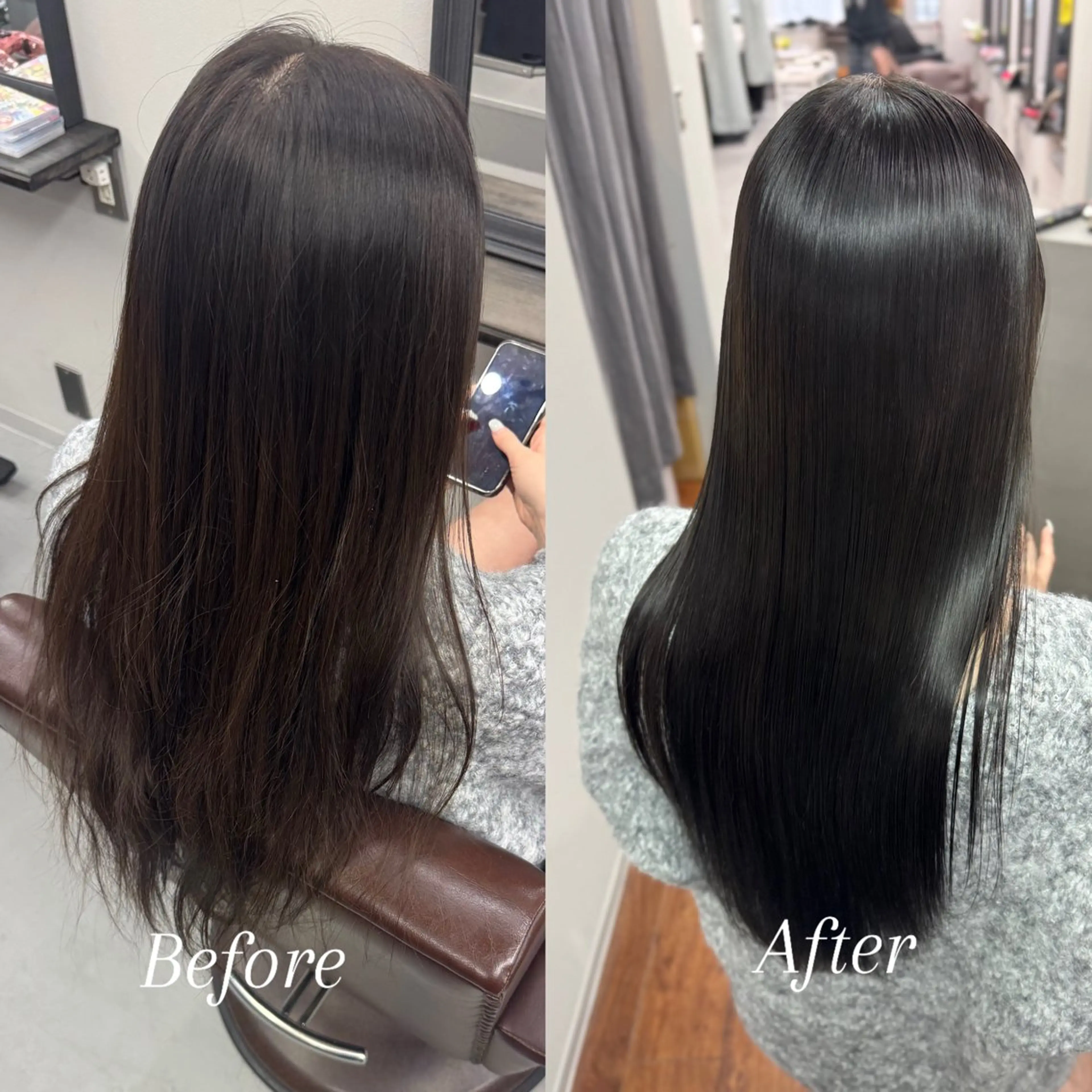 ロング カット ヘアカラー 縮毛矯正 トリートメント XYZ所属・縮毛矯正/髪質改善 韓国風/MIKIYAのヘアスタイル