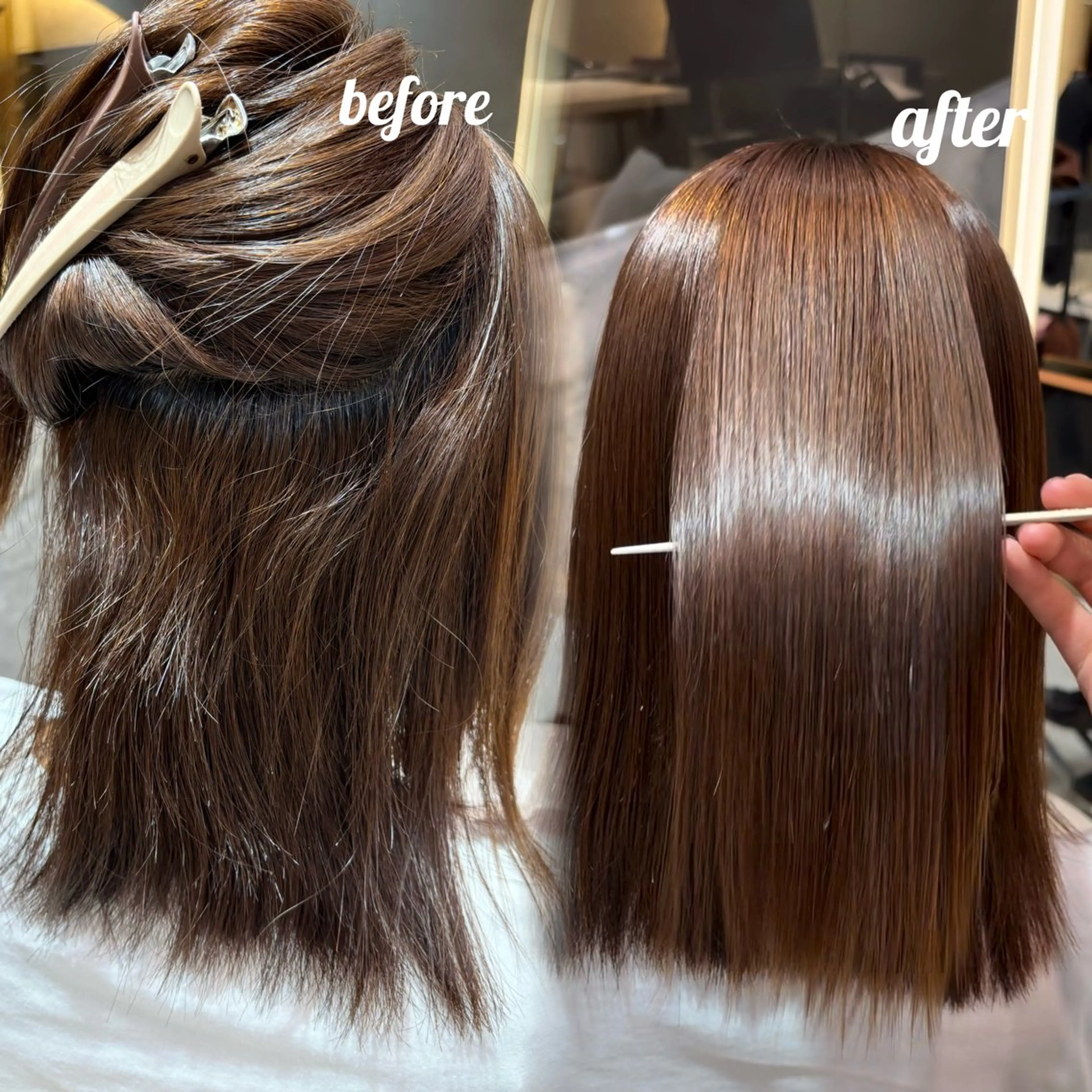 セミロング トリートメント 縮毛矯正 トリートメント ANFINI所属・さくら/ カラー/縮毛矯正のヘアスタイル