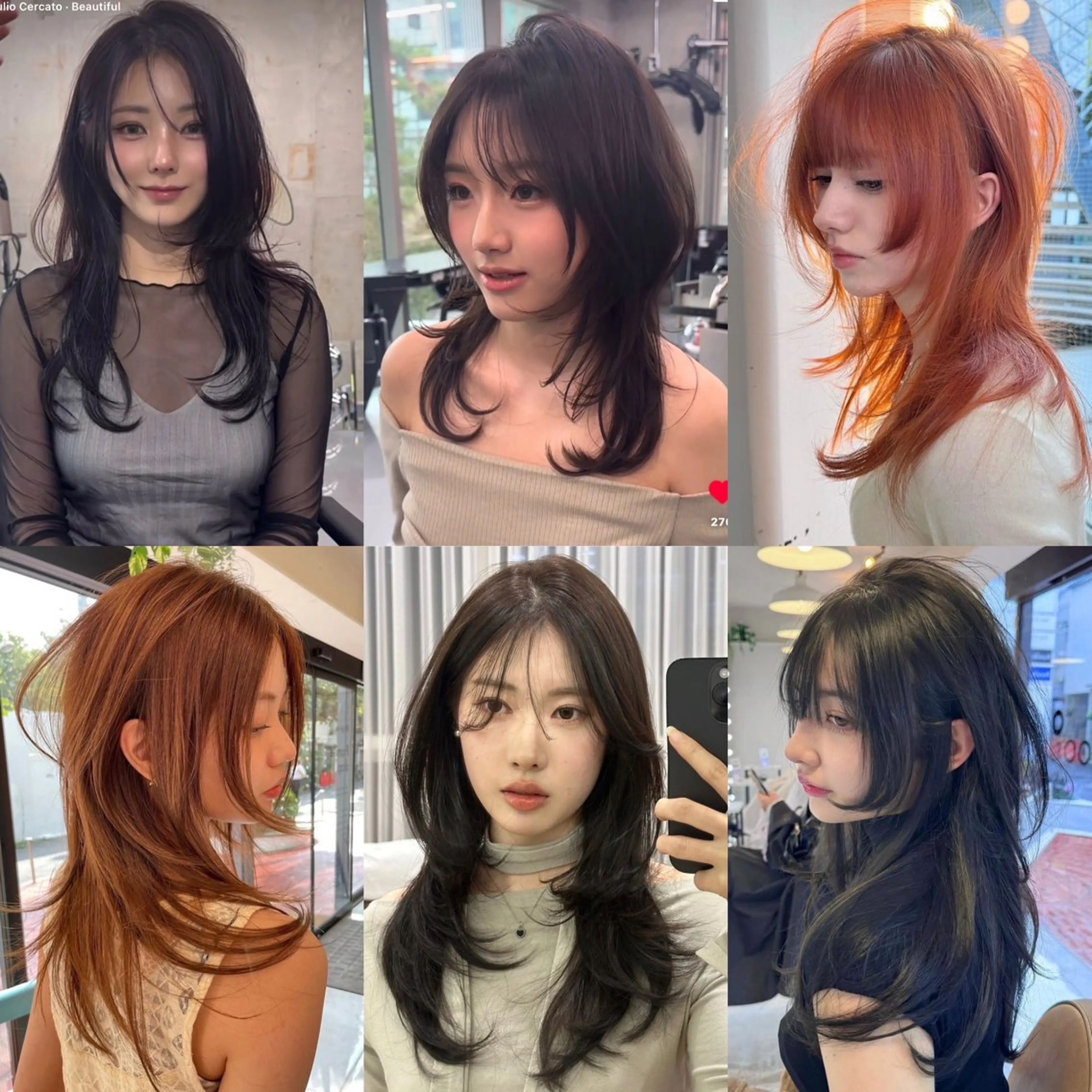 ロング カット トリートメント salowin 原宿 aroa所属・韓国／ハッシュカット ／透明感カラー／金野のヘアスタイル