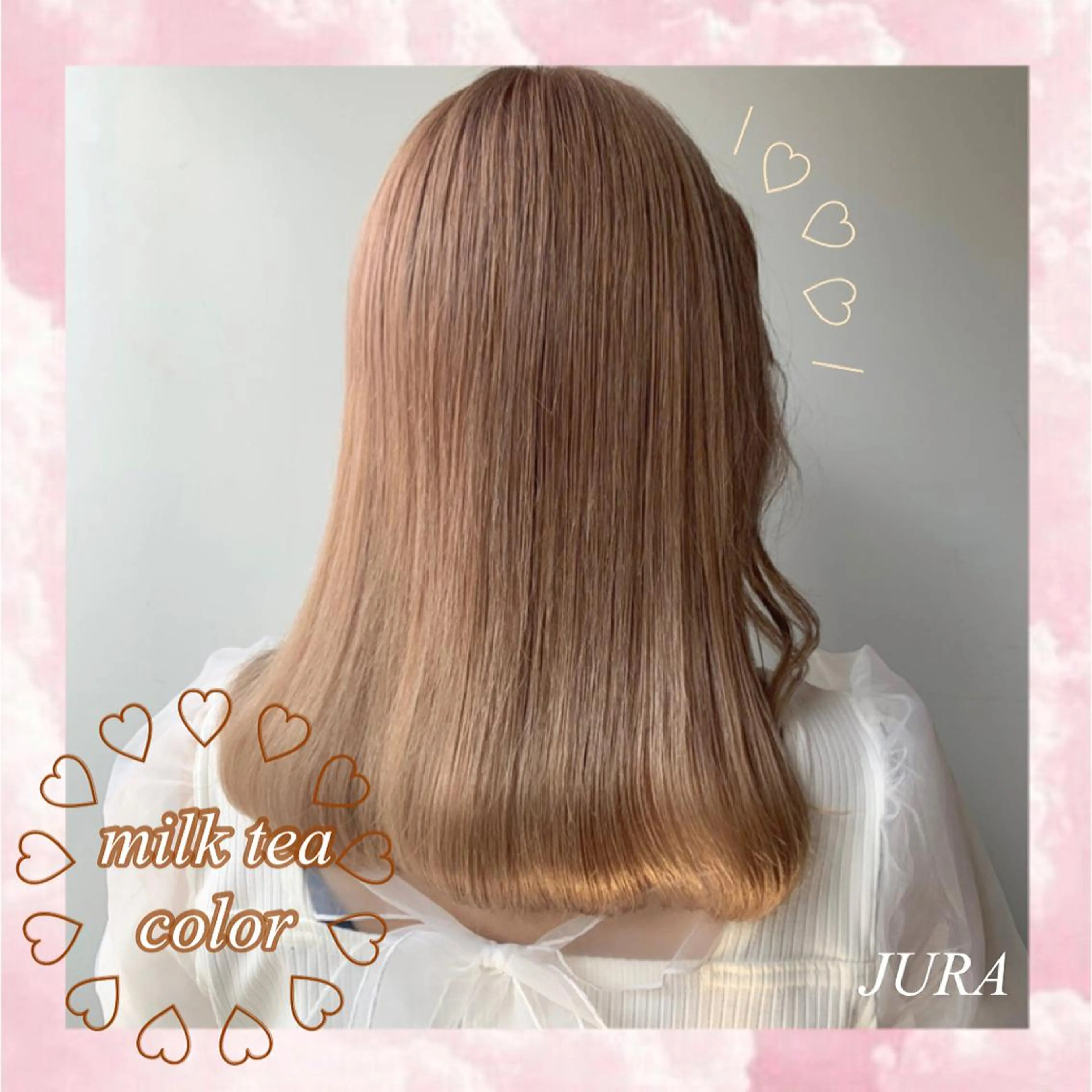 セミロング カラー ヘアアレンジ ネイル マツエク・マツパ 透明感カラー/推しカ ラー☁️JURAのヘアスタイル