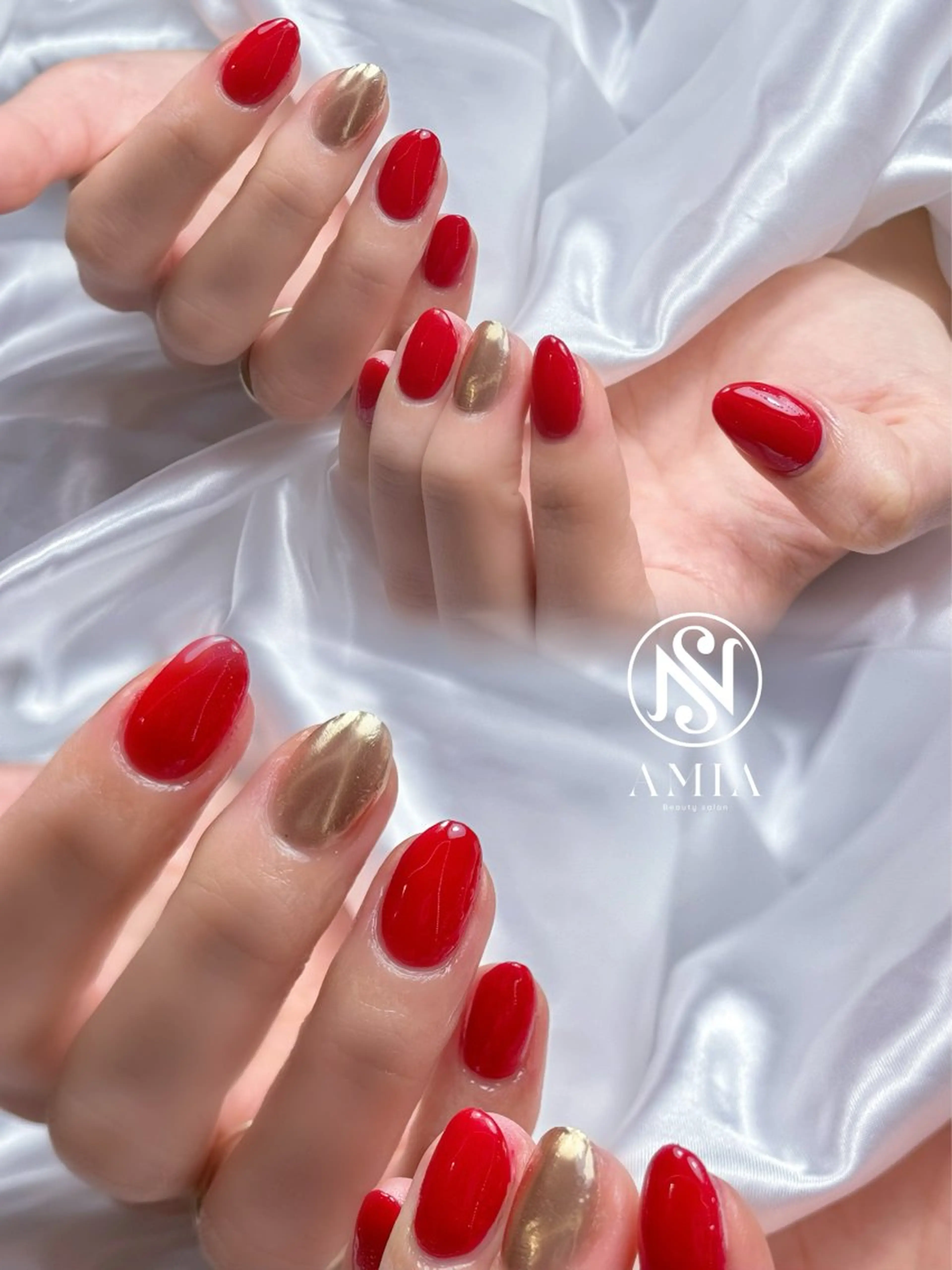 ショート ハンドネイル フットネイル ハンドケア AMIA BEAUTY SALON所属・🌟AMIA BEAUTY🌟のネイルデザイン