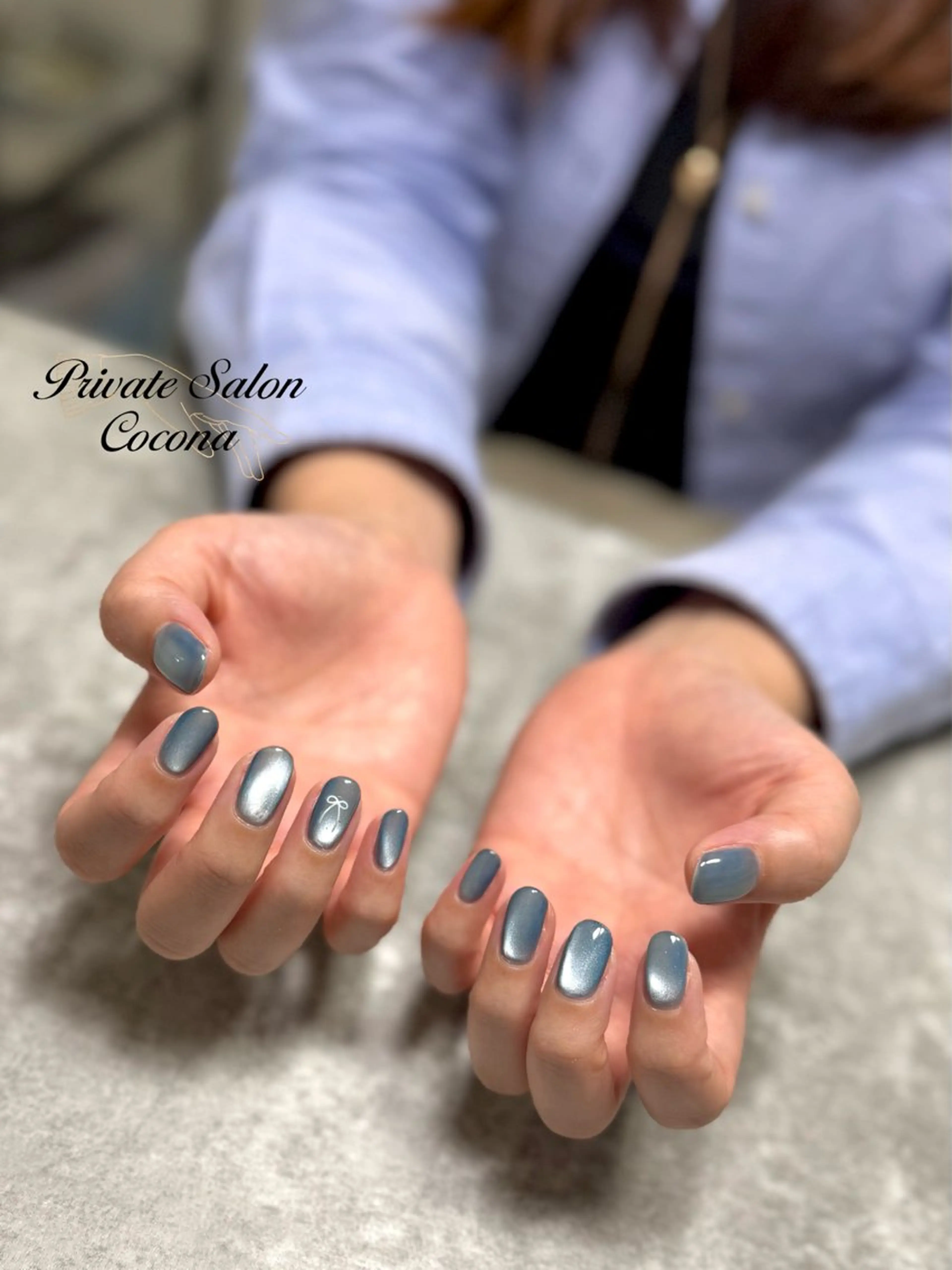 ネイル マグネットネイル マグネットワンカラー ワンカラーネイル プライベートサロン nailcoconaのネイルデザイン