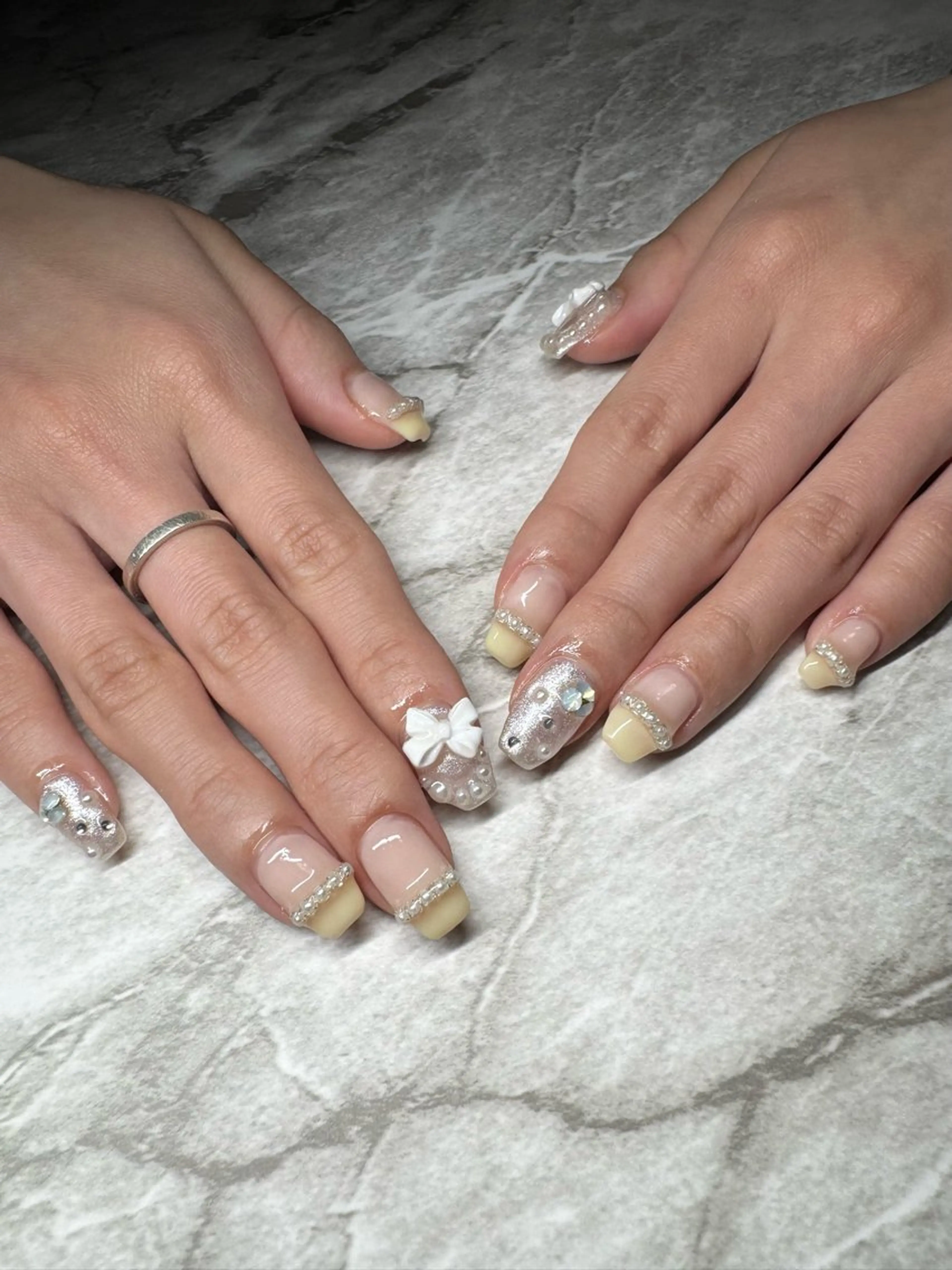 ネイル フレンチネイル ハンドネイル フットネイル ハンドケア nail salon  AlgeTy所属・✴︎:.｡. MAKI.｡.:✴︎のネイルデザイン