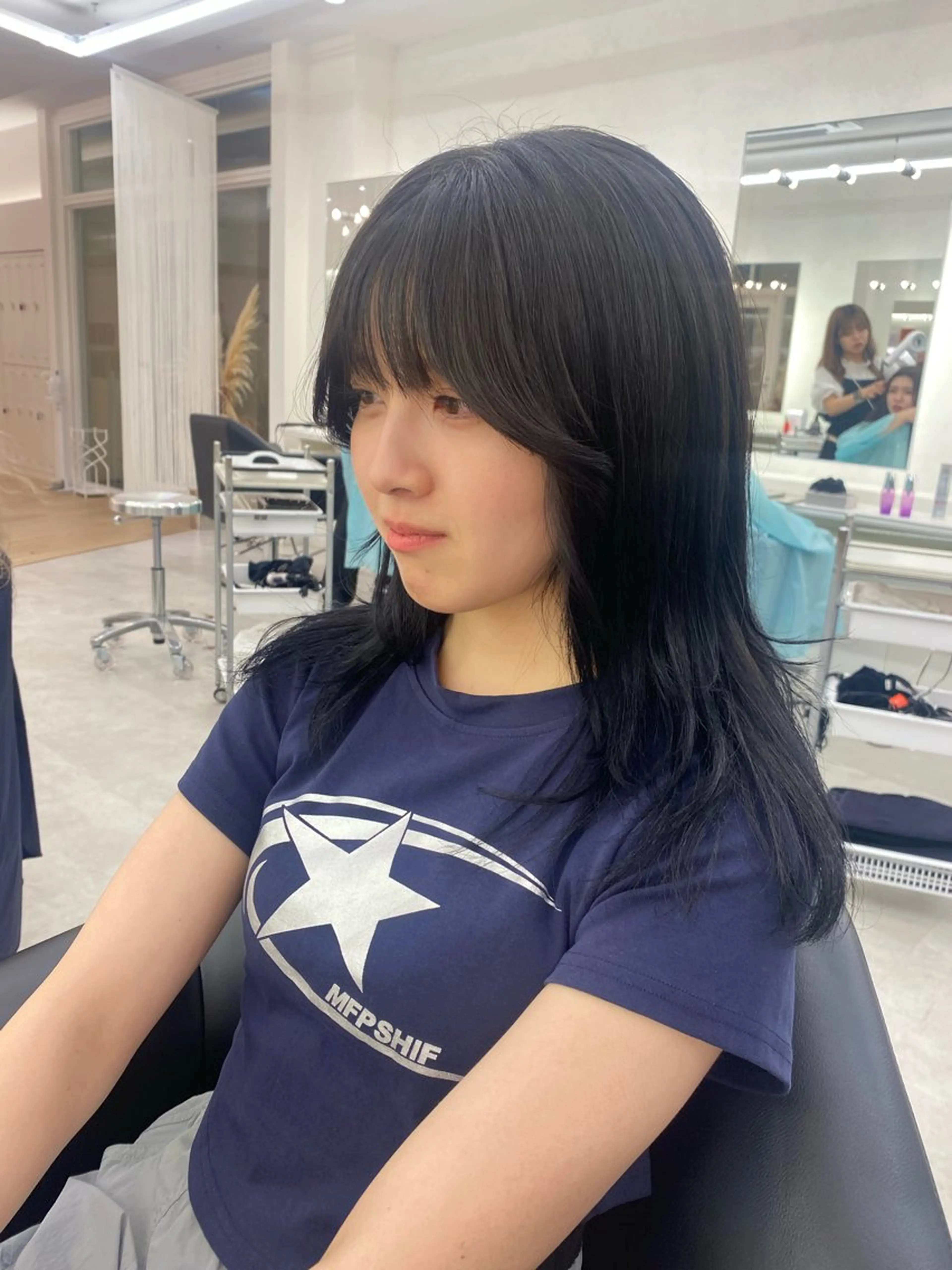 セミロング カラー ヘアカラー トリートメント ParveMix🍀 藤原愛未のヘアスタイル