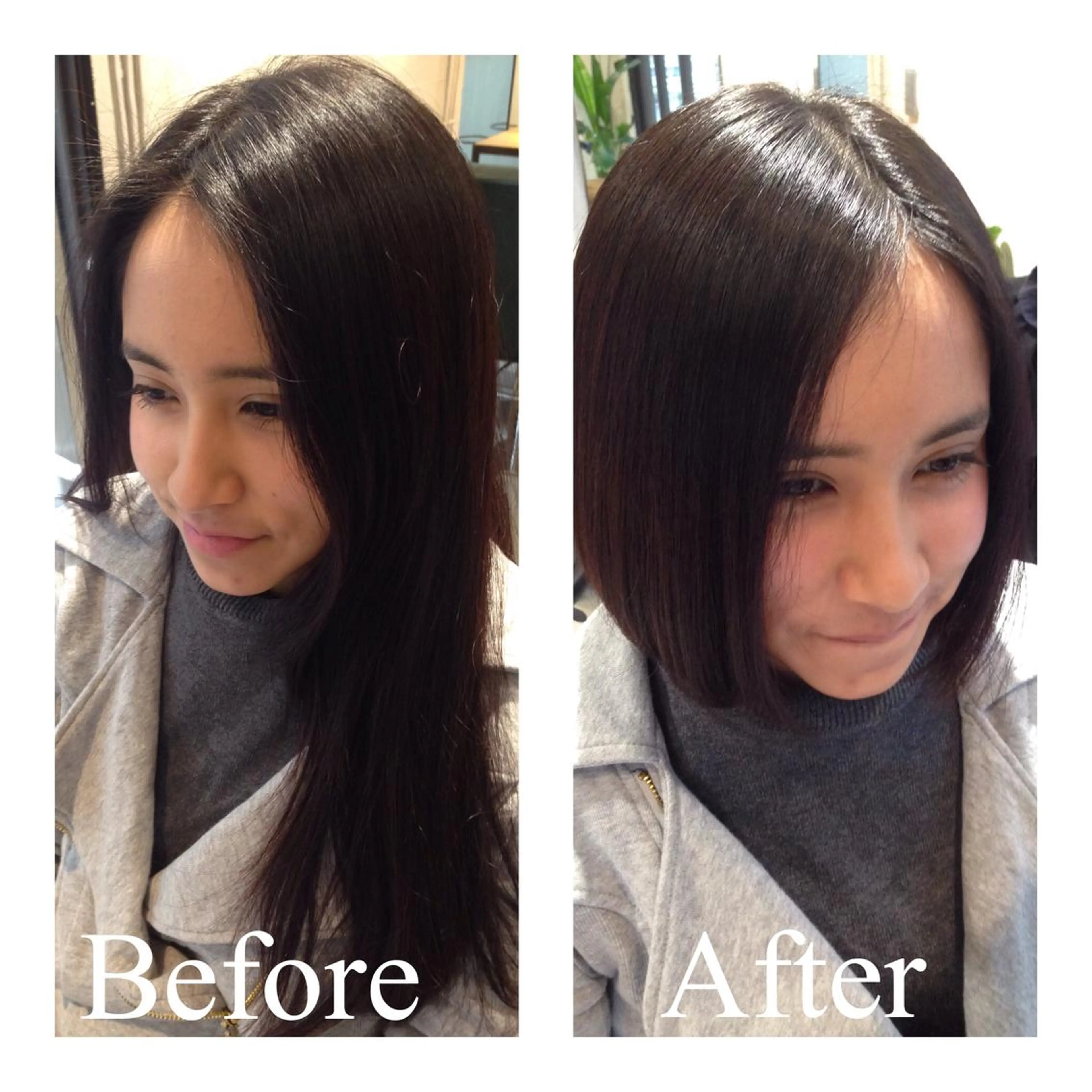 ショート ミディアム カラー アオガミ （前髪顔周りカット）のヘアスタイル