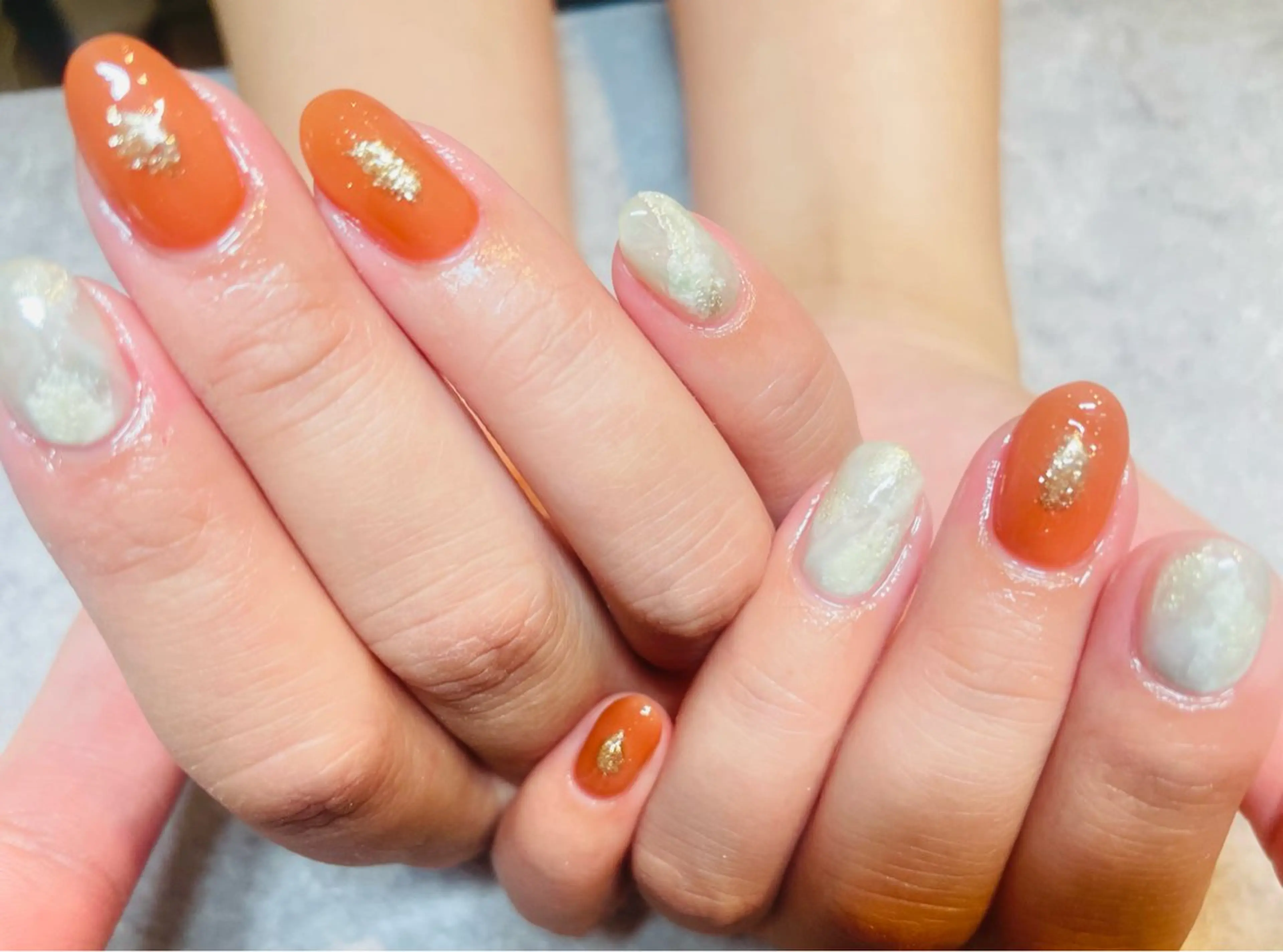 ネイル オレンジ k+1💅nail salon所属・k+1 nail salonのネイルデザイン