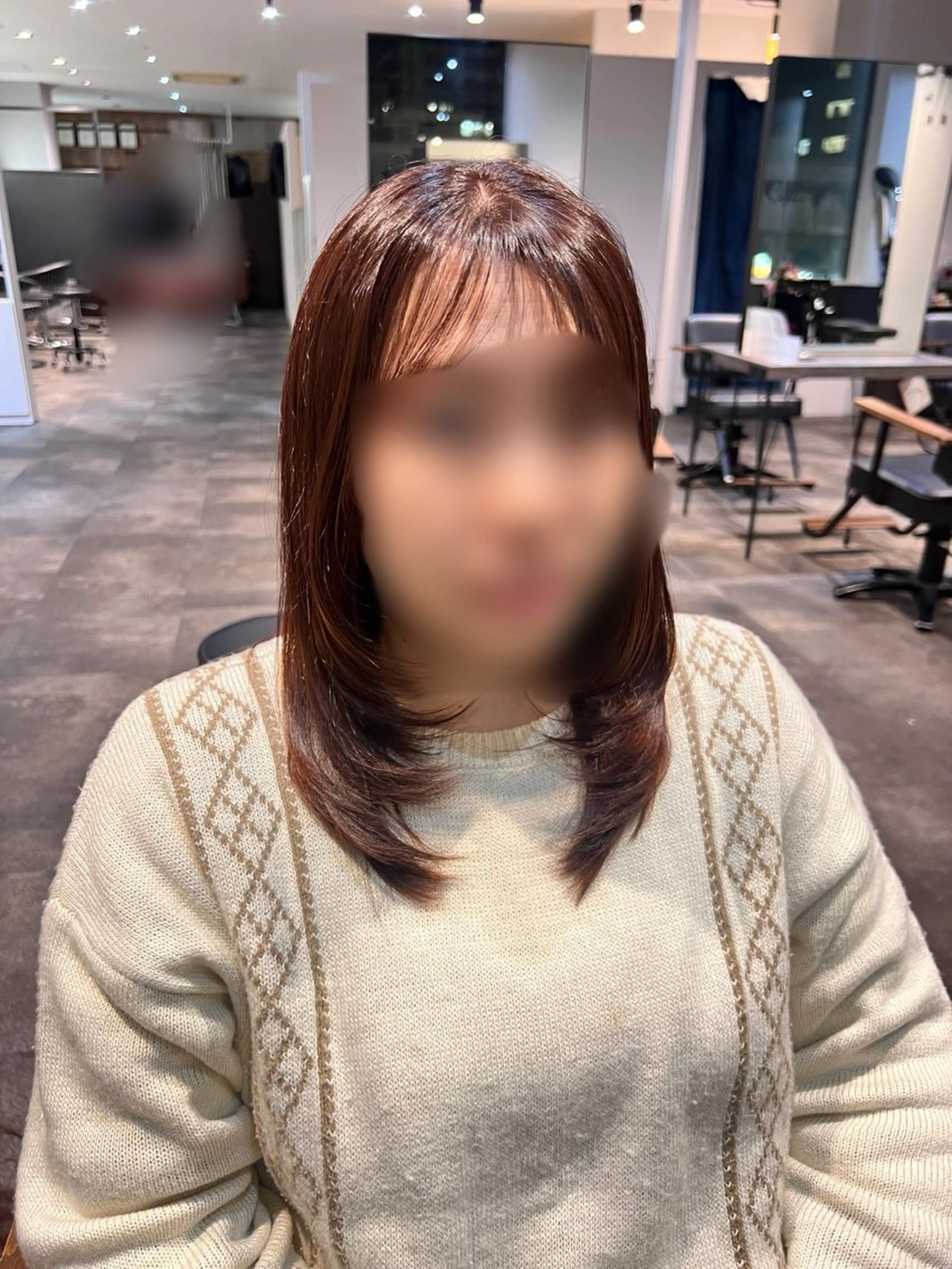 ミディアム カラー カット ヘアカラー AVANCE.PRODUCED by EGAO所属・長谷 朋美のヘアスタイル