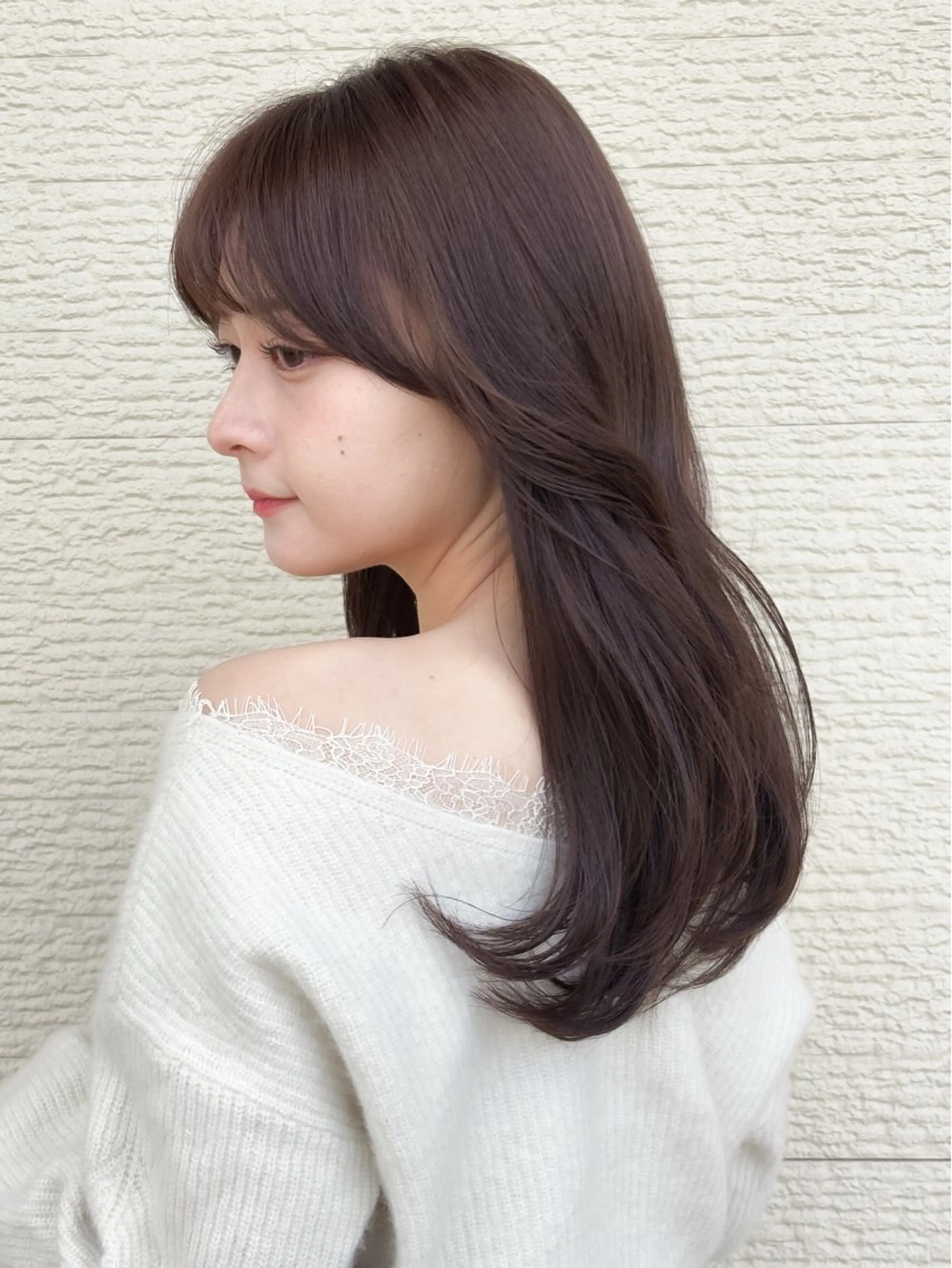 セミロング カラー カット ヘアカラー トリートメント ブリーチ/ヘアケア/ 艶髪/イギチハルのヘアスタイル