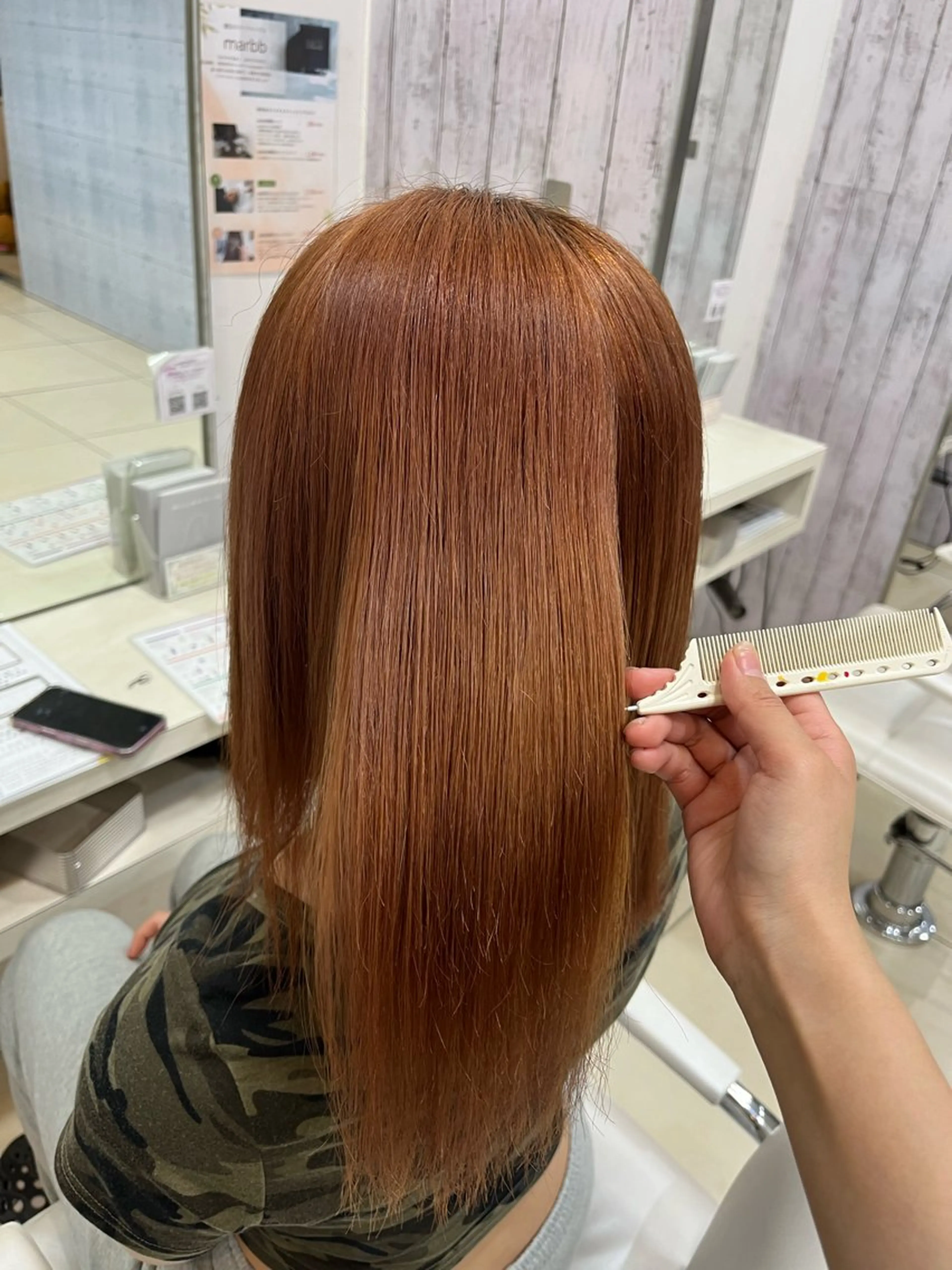 ミディアム ヘアカラー トリートメント 【髪質改善カラー】 あむ·. ⟡ 🖤のヘアスタイル