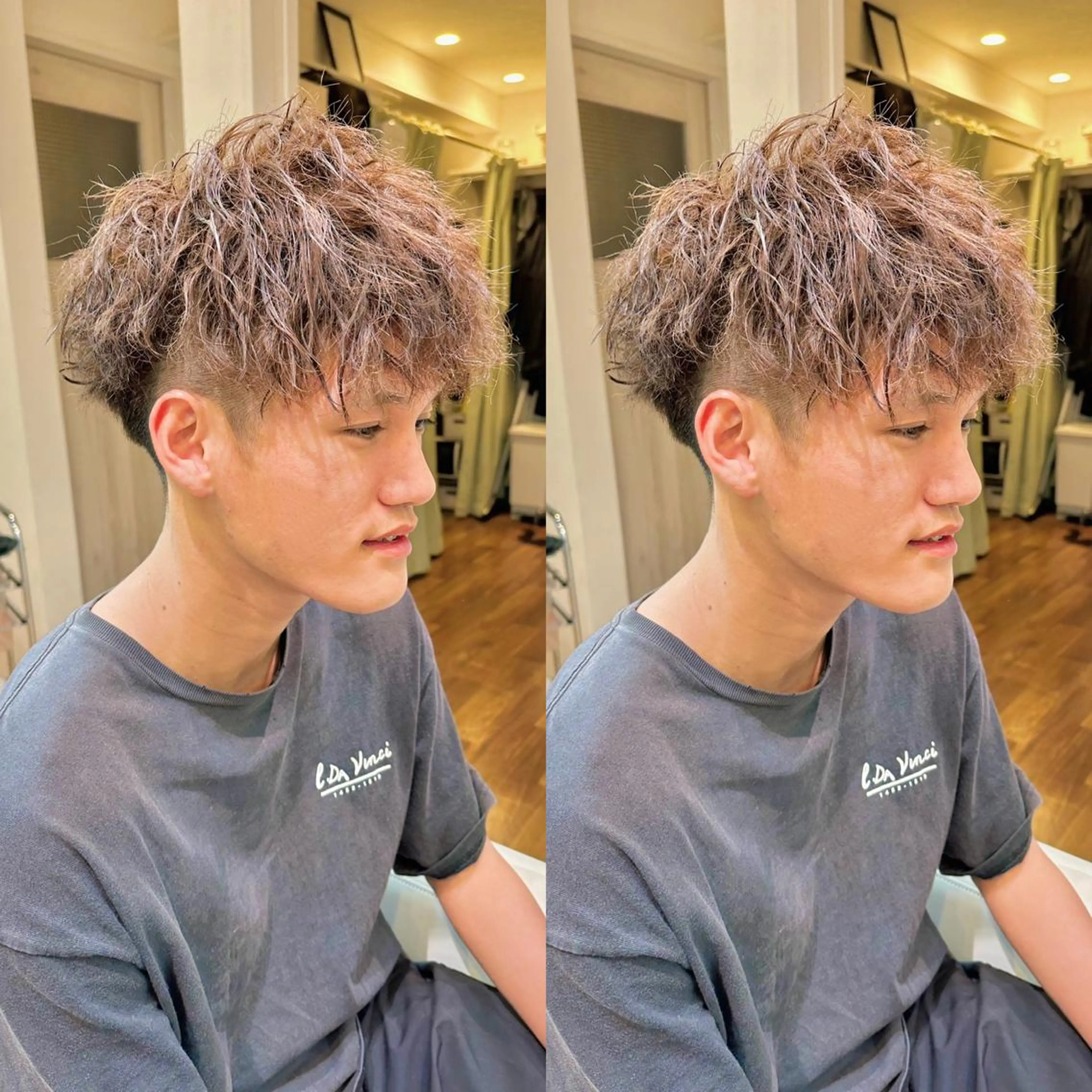 パーマ メンズ カット パーマ おおつか せいやのヘアスタイル