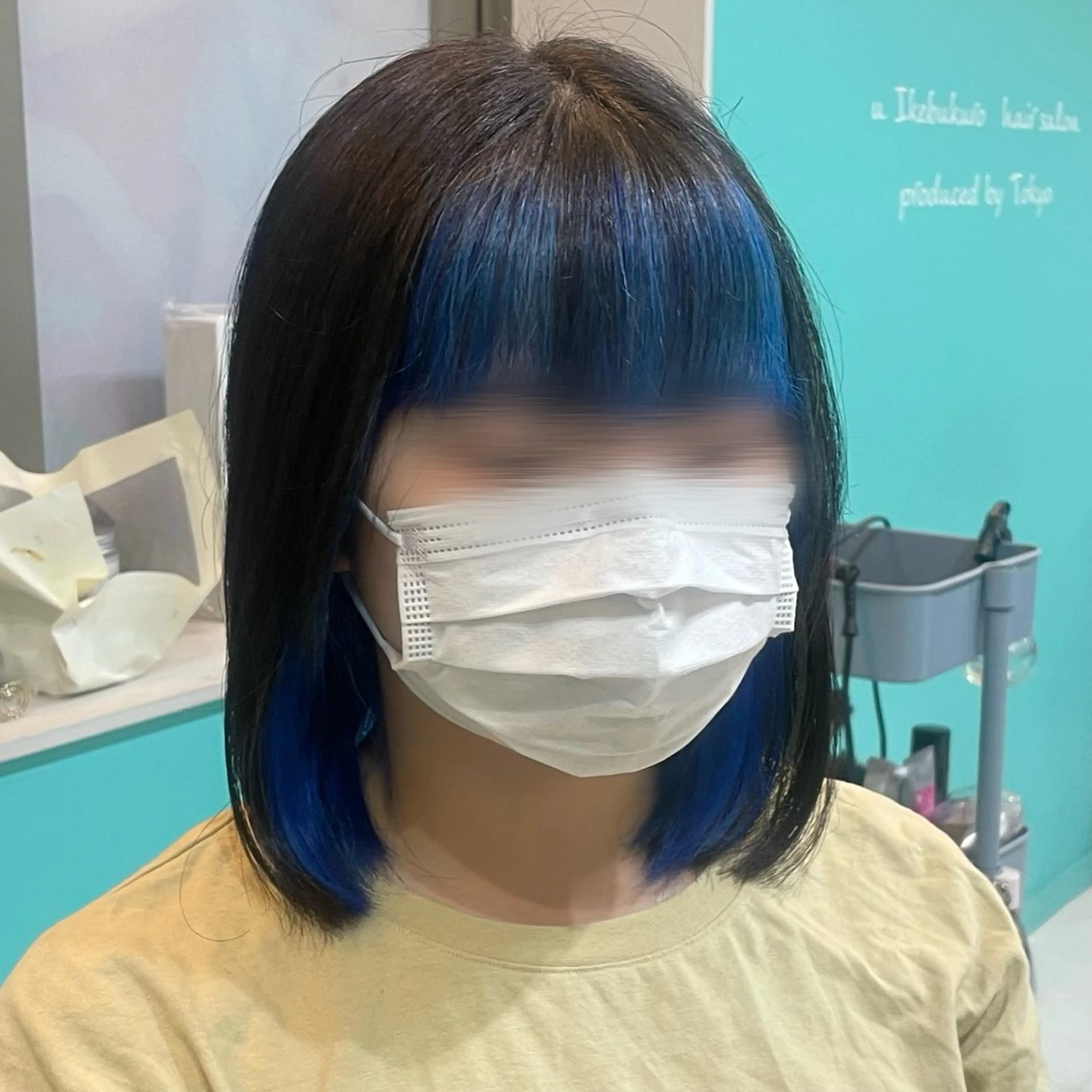 ショート カラー ブルーカラー インナーカラー Natsuki‎🤍 透明感×艶カラー🫧のヘアスタイル