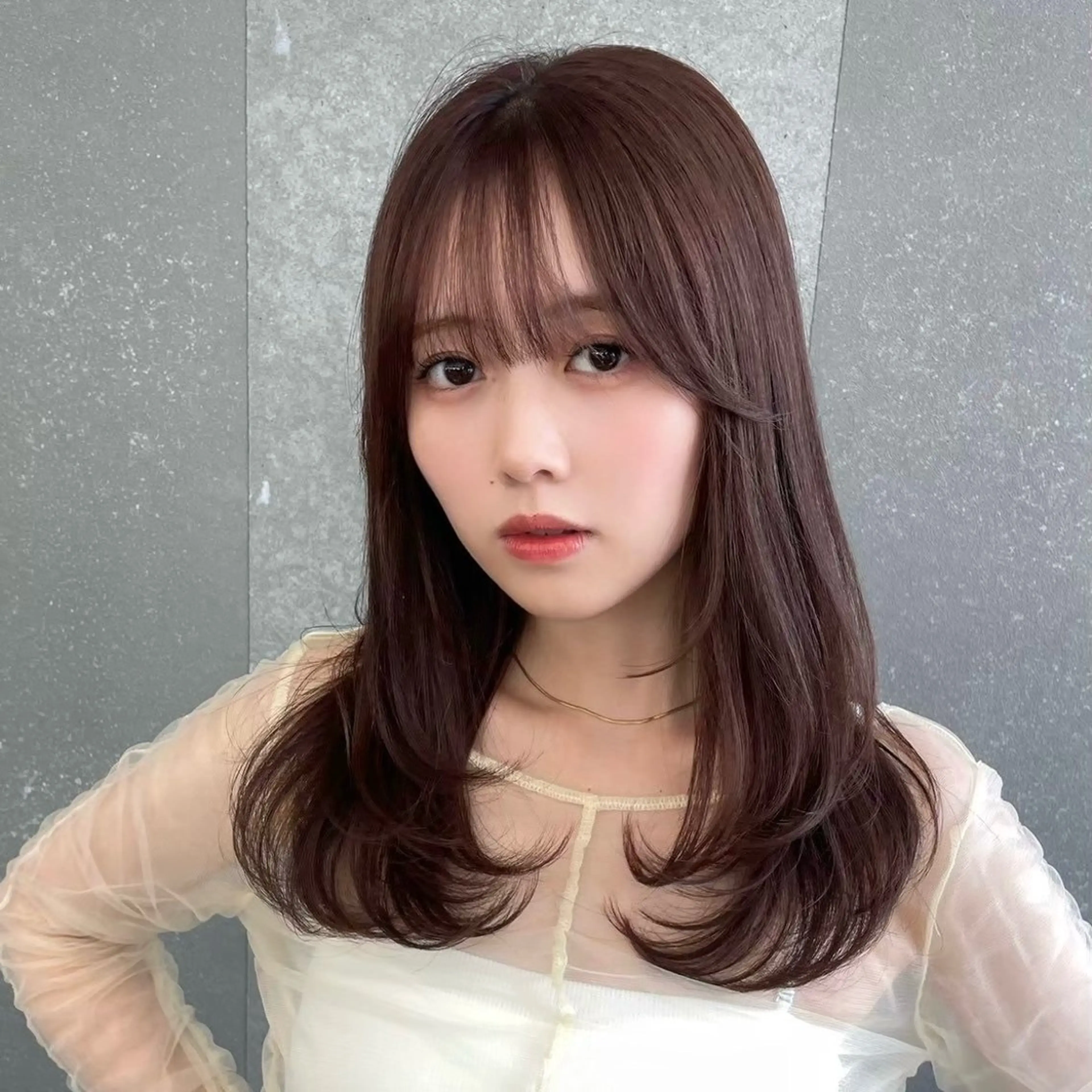 セミロング カラー 🎀Rimi୨୧ ✨艶✨color🎀のヘアスタイル