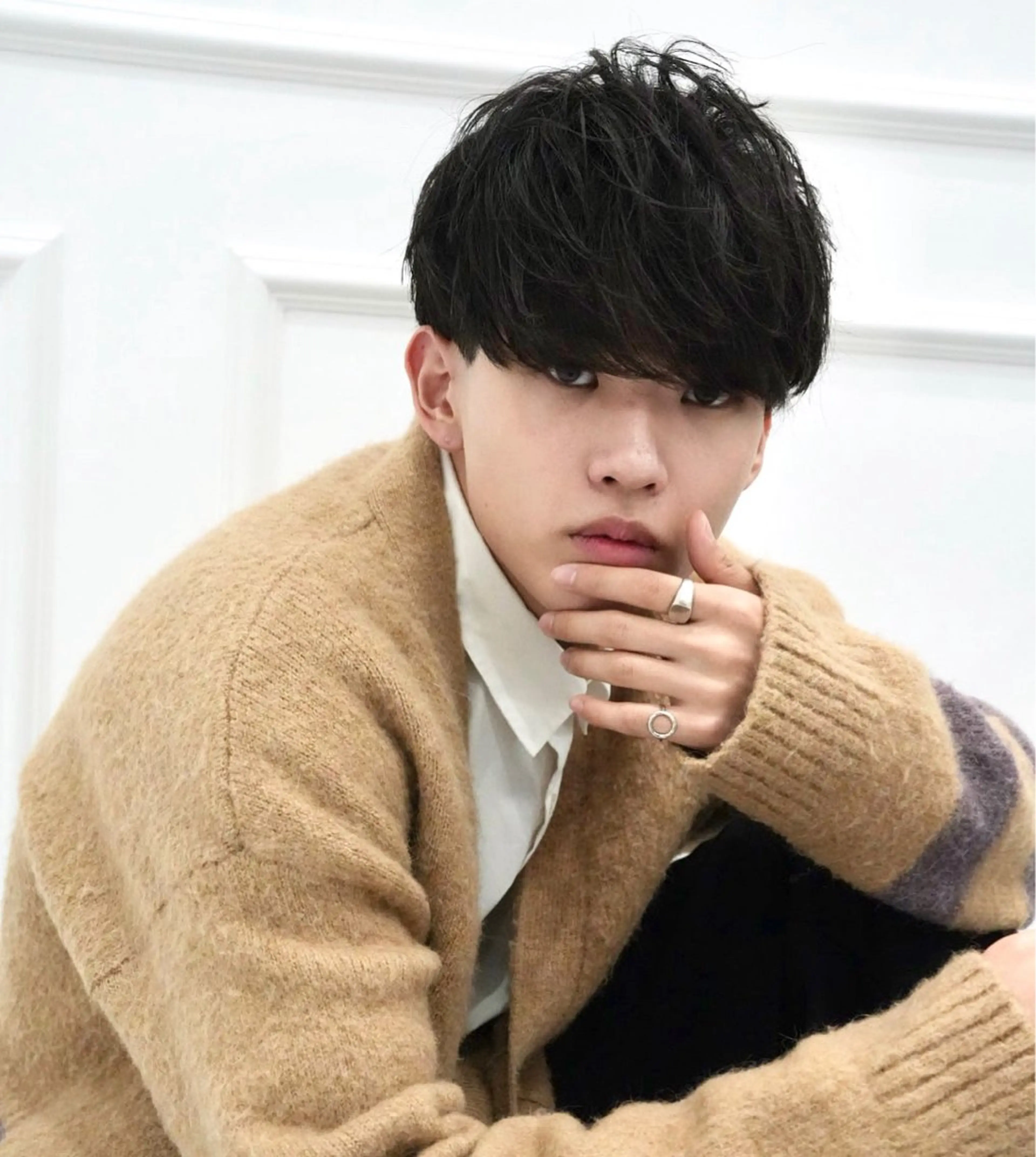 パーマ メンズ マッシュ 大石 隼也のヘアスタイル