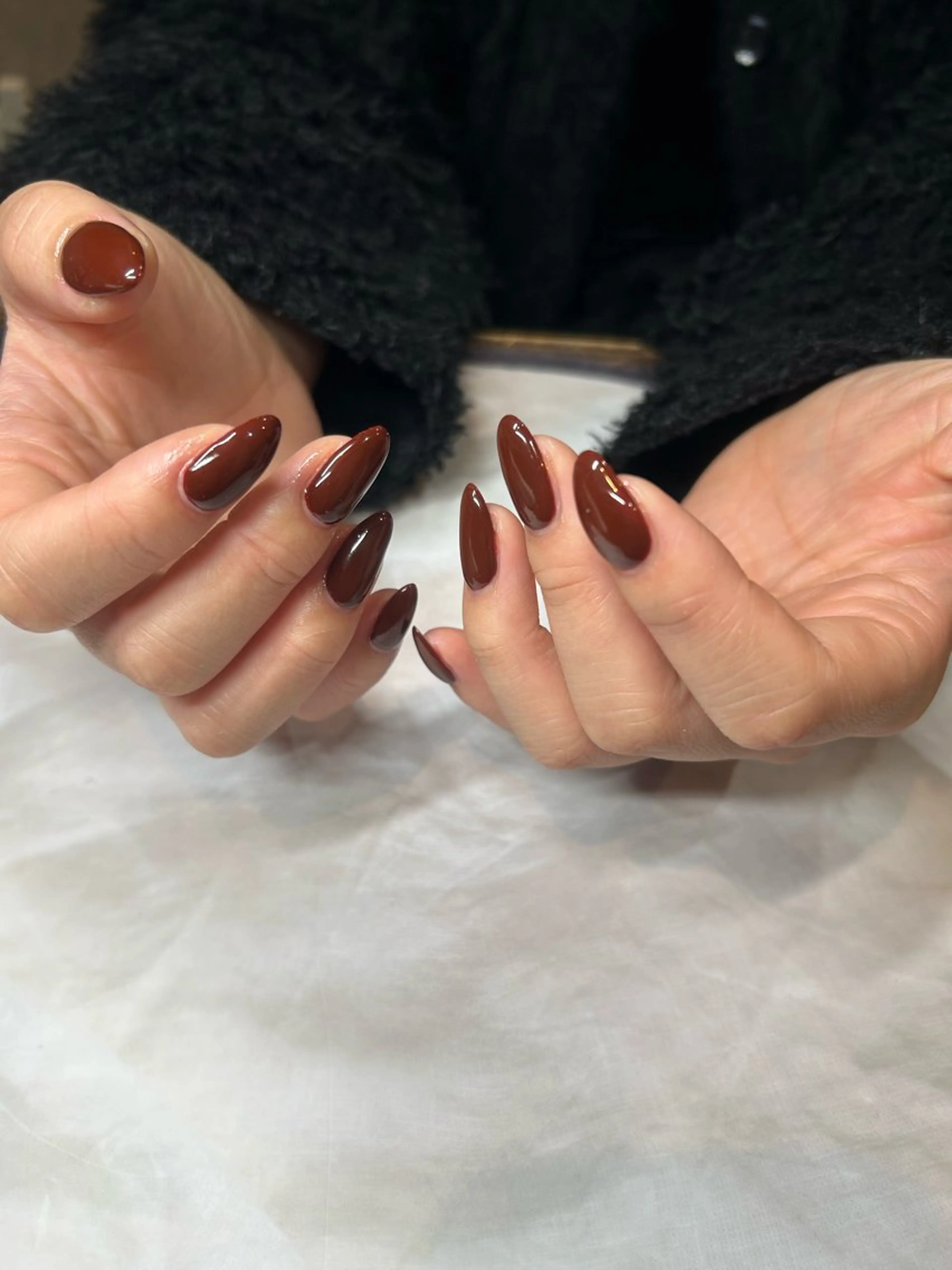 ネイル マットネイル ワンカラーネイル 赤色 Lusso Nozomiのネイルデザイン