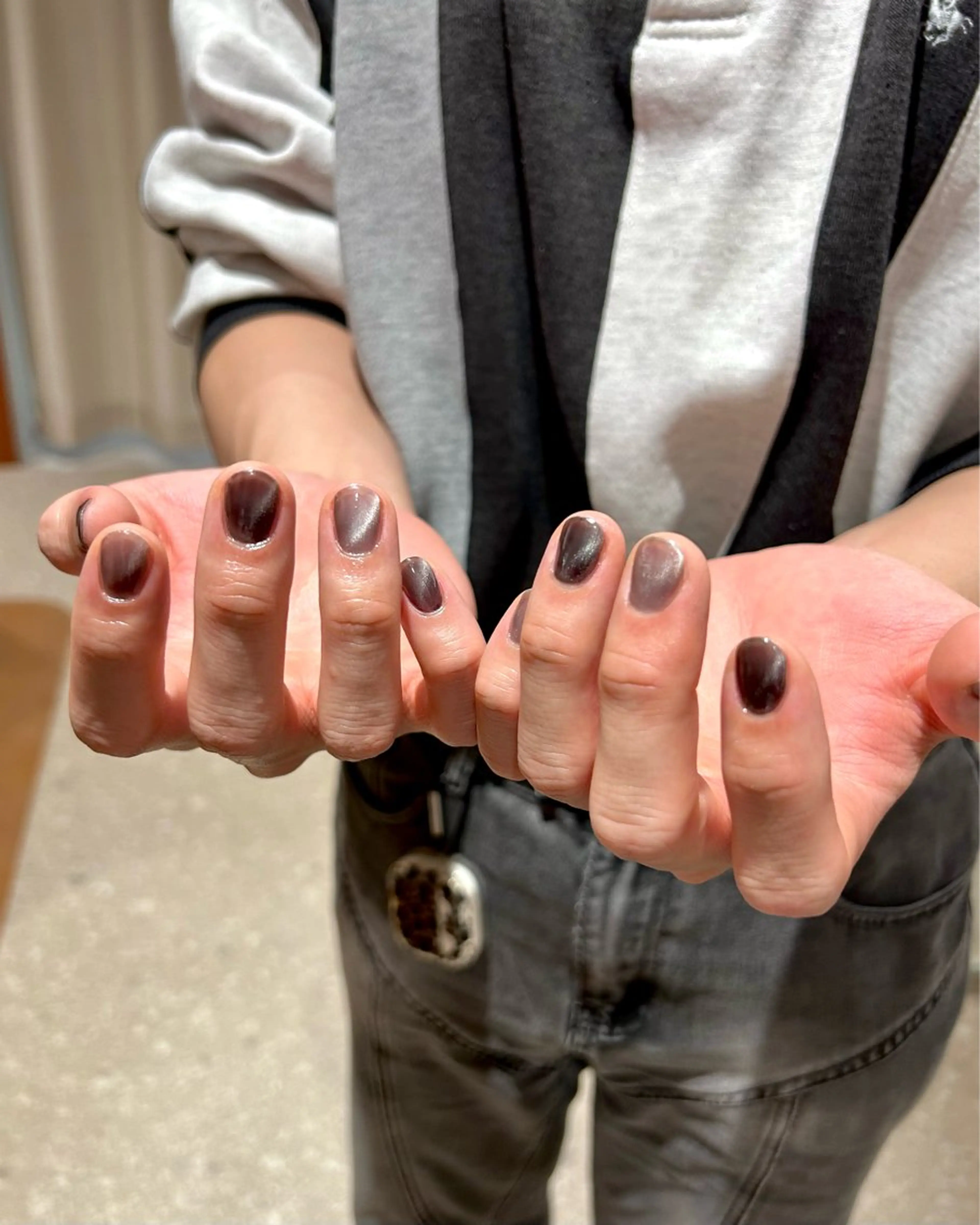 メンズ ネイル マグネットネイル ハンドネイル SALONVILLAGE Ebisu所属・Lueur 恵比寿 HARUKAのネイルデザイン