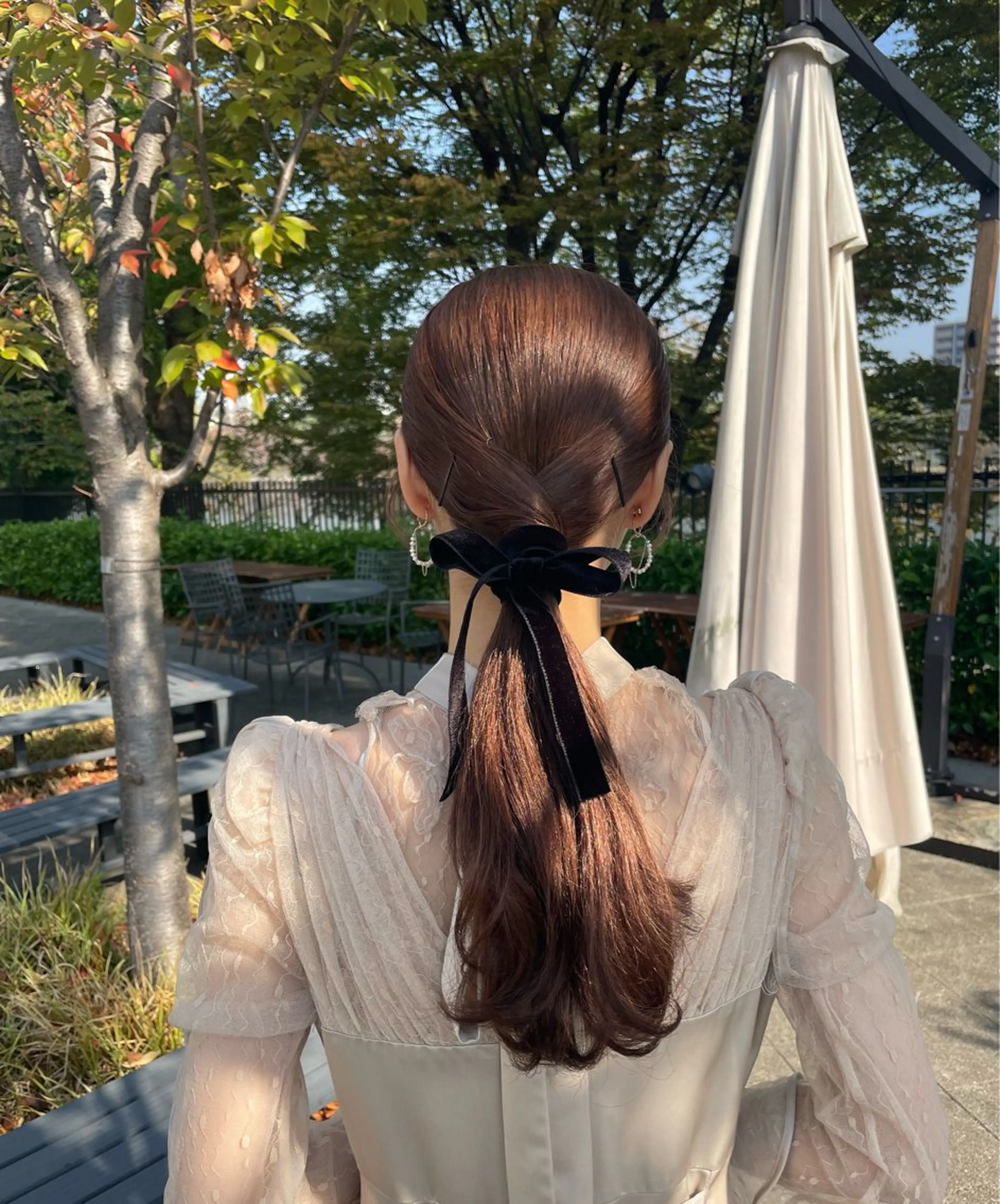 ロング ヘアセット 原 朱莉のヘアスタイル