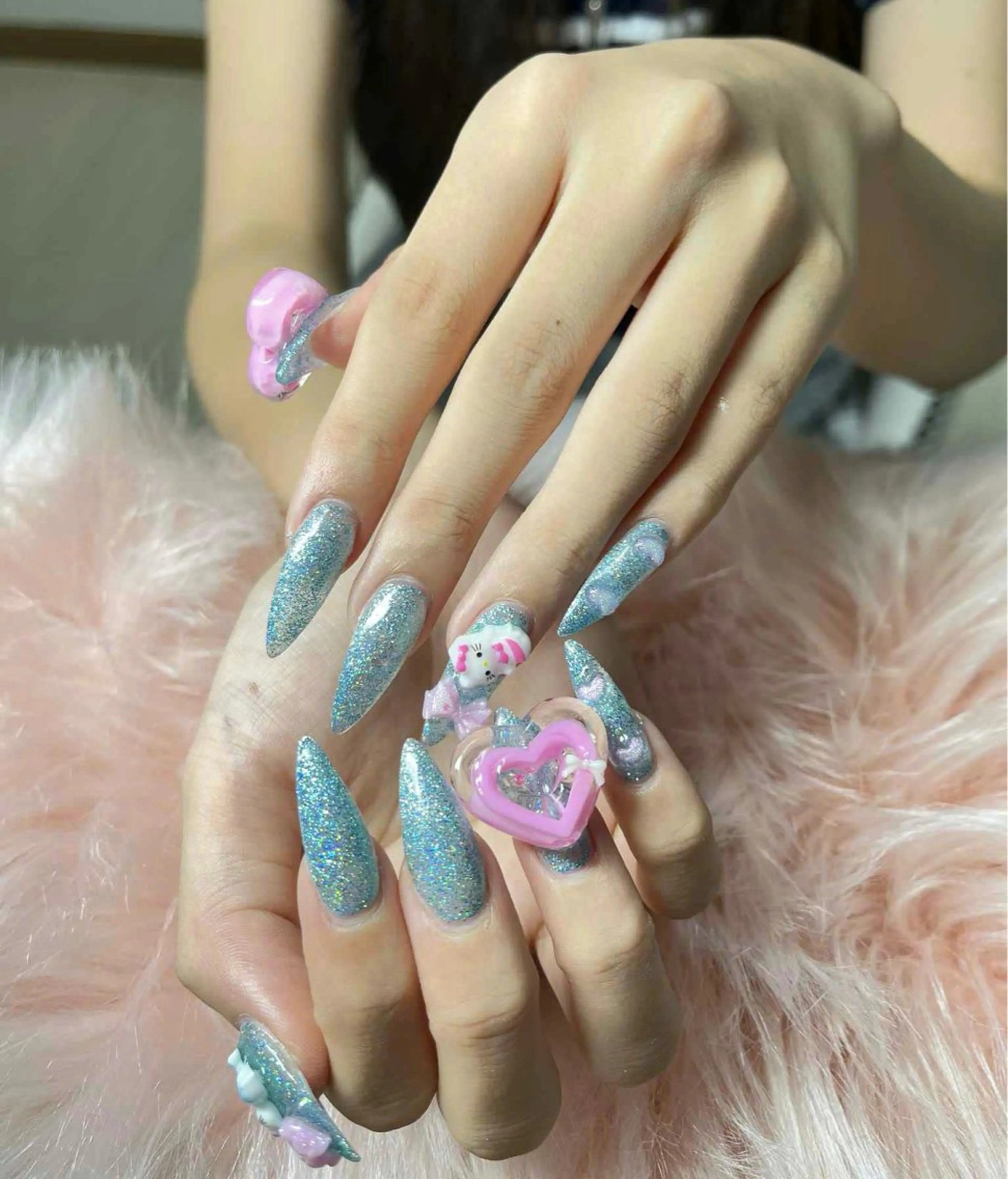 ネイル オーロラネイル フレンチネイル ジェルネイル ハロウィン 韓国ネイル ハンドネイル H.baby Nail Salonのネイルデザイン