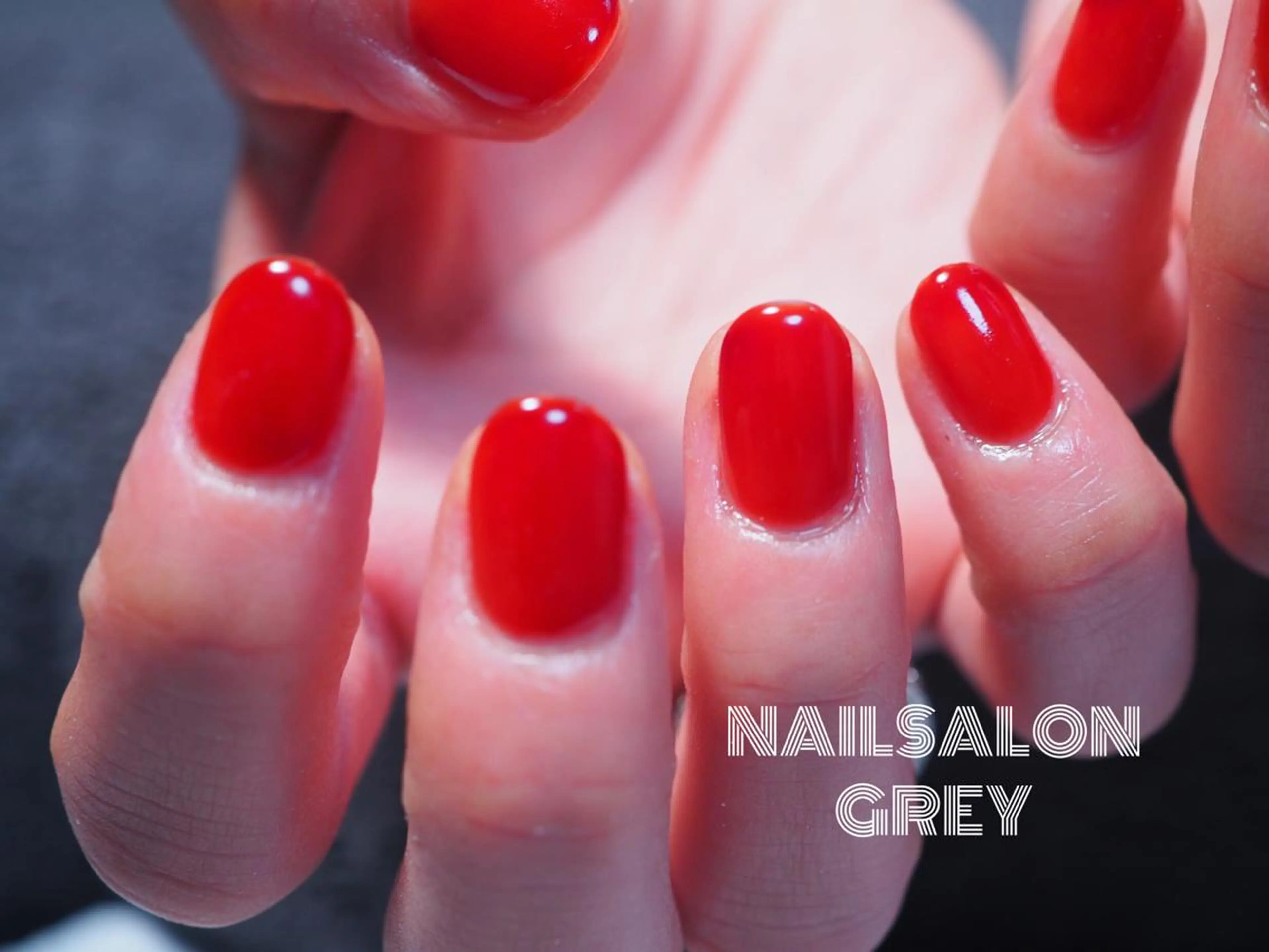 ネイル クリアネイル オレンジ 【GREY】 TAIRAのネイルデザイン