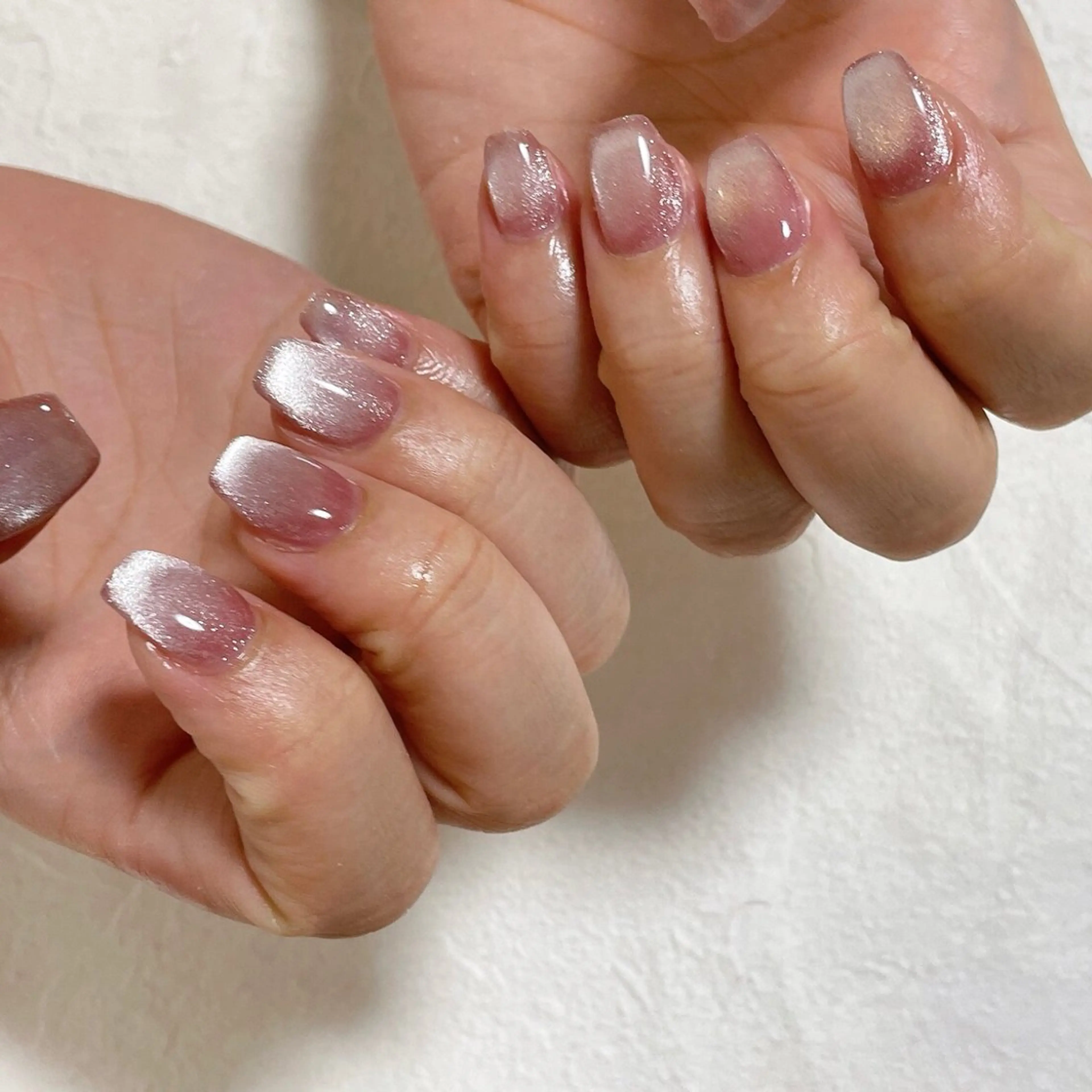 ネイル オーロラネイル フットネイル フレンチネイル ジェルネイル キラキラネイル ハンドネイル Mogu nail 二子玉川のネイルデザイン