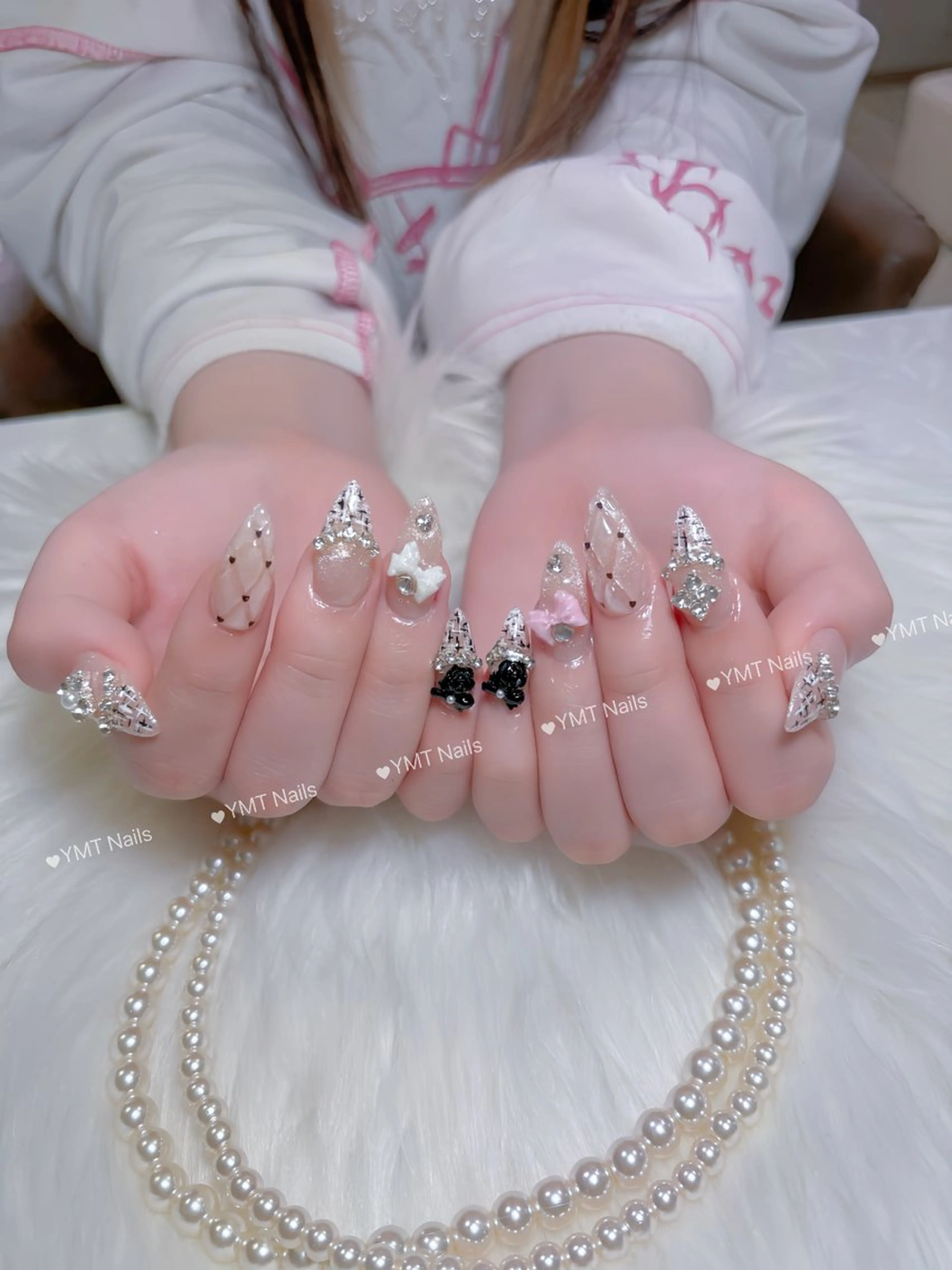 ネイル 長さ出し フットネイル ジェルネイル 韓国ネイル マグネットネイル ハンドネイル YMT NailStudio所属・YMT NailStudioのネイルデザイン