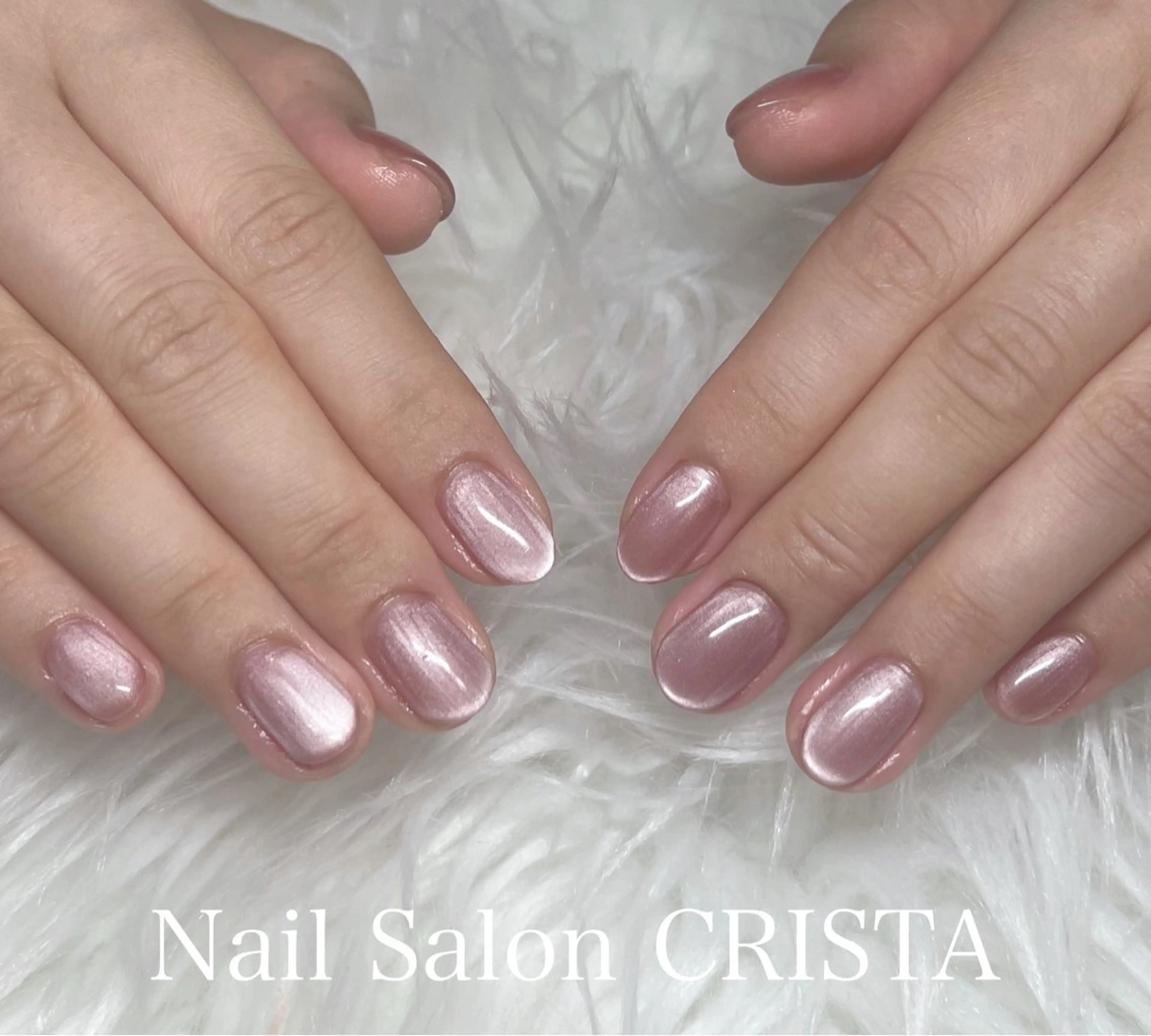 ネイル ジェルネイル マグネットネイル パラジェル ピンク ハンドネイル Nail Salon CRISTA所属・CRISTA chikakoのネイルデザイン