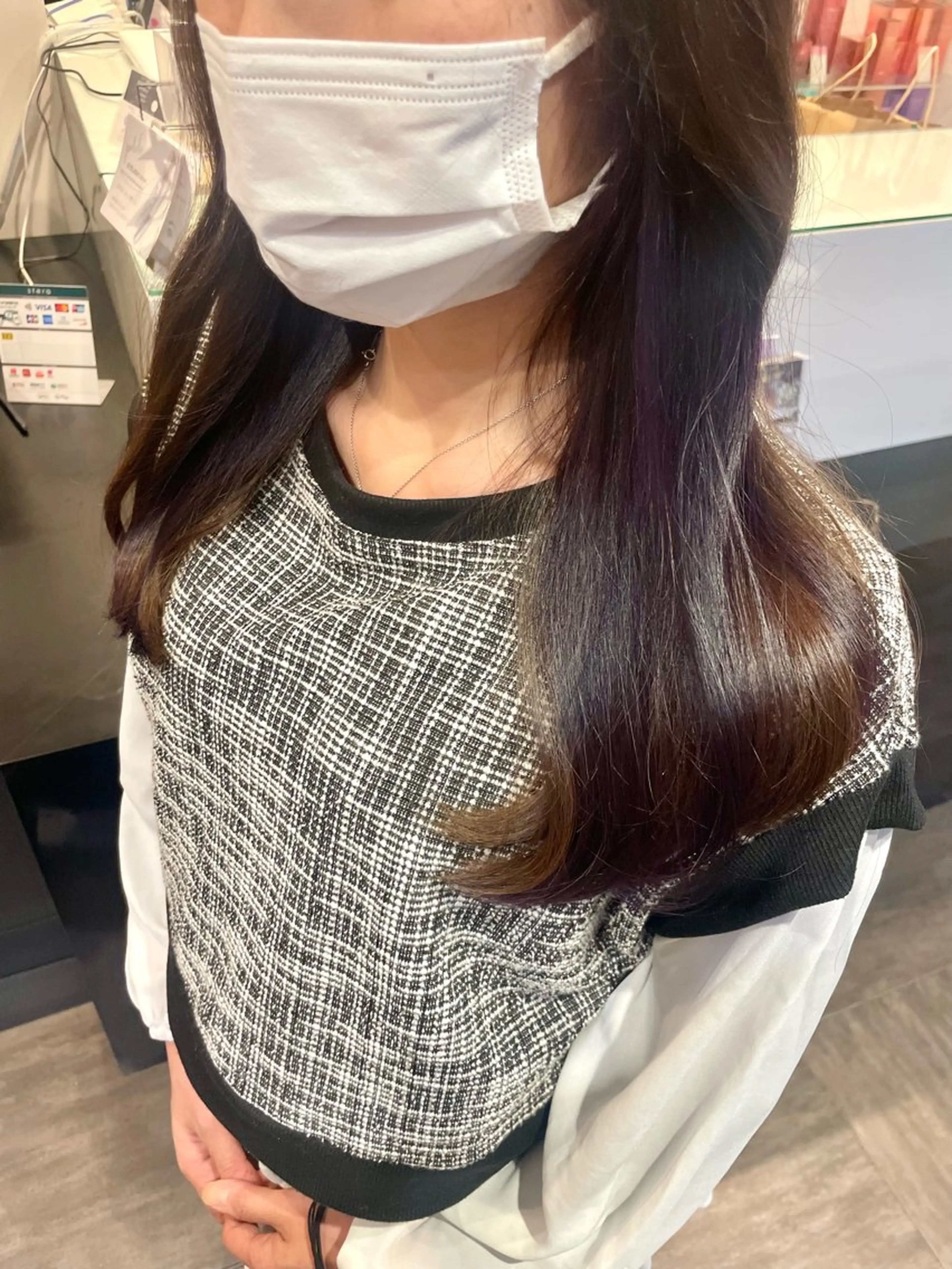 カラー ブラウンカラー イヤリングカラー 🎀 momo🎀のヘアスタイル