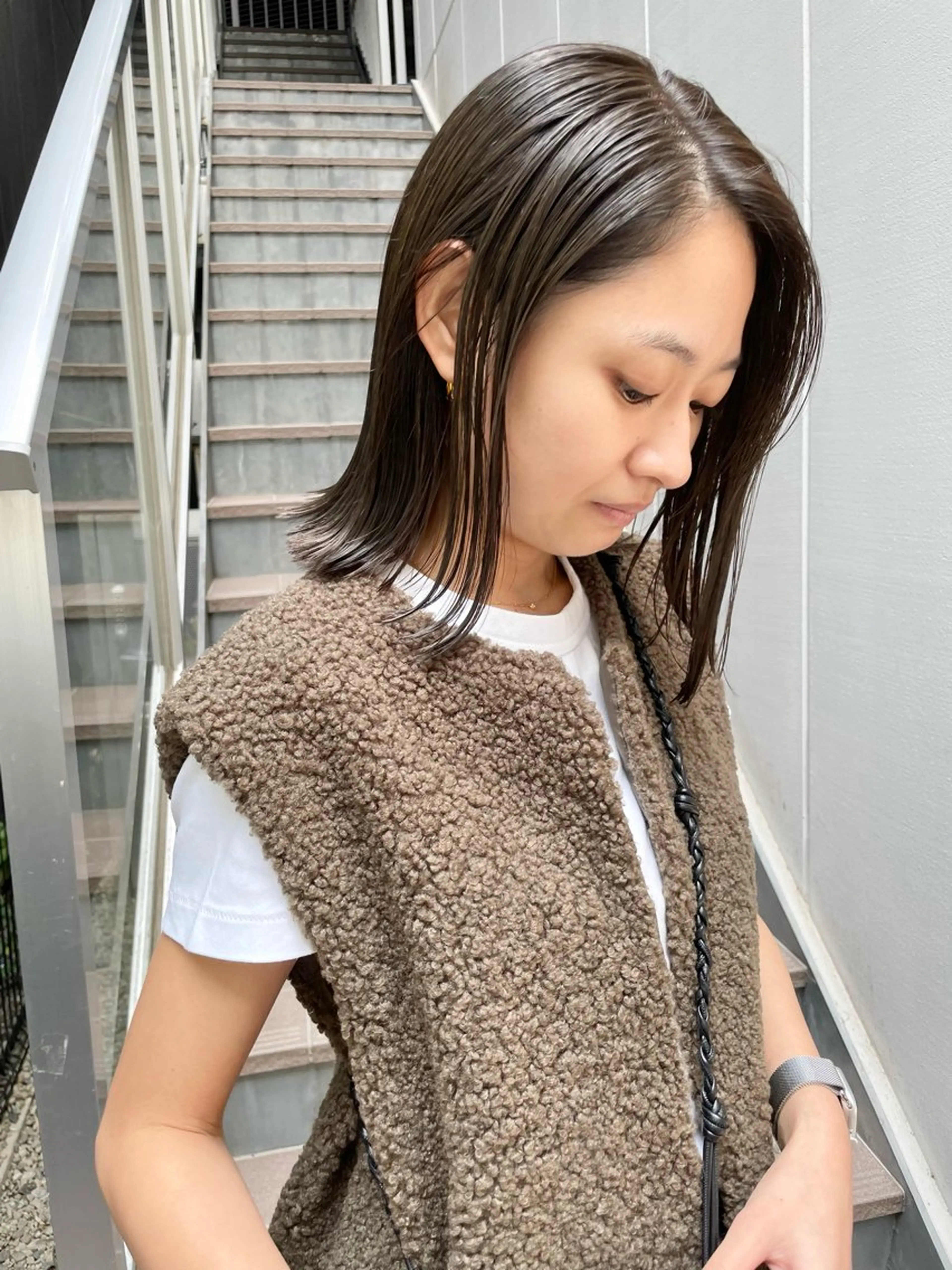 ミディアム カラー 👩🏻ボブ/ 髪質改善ダブルカラーのヘアスタイル