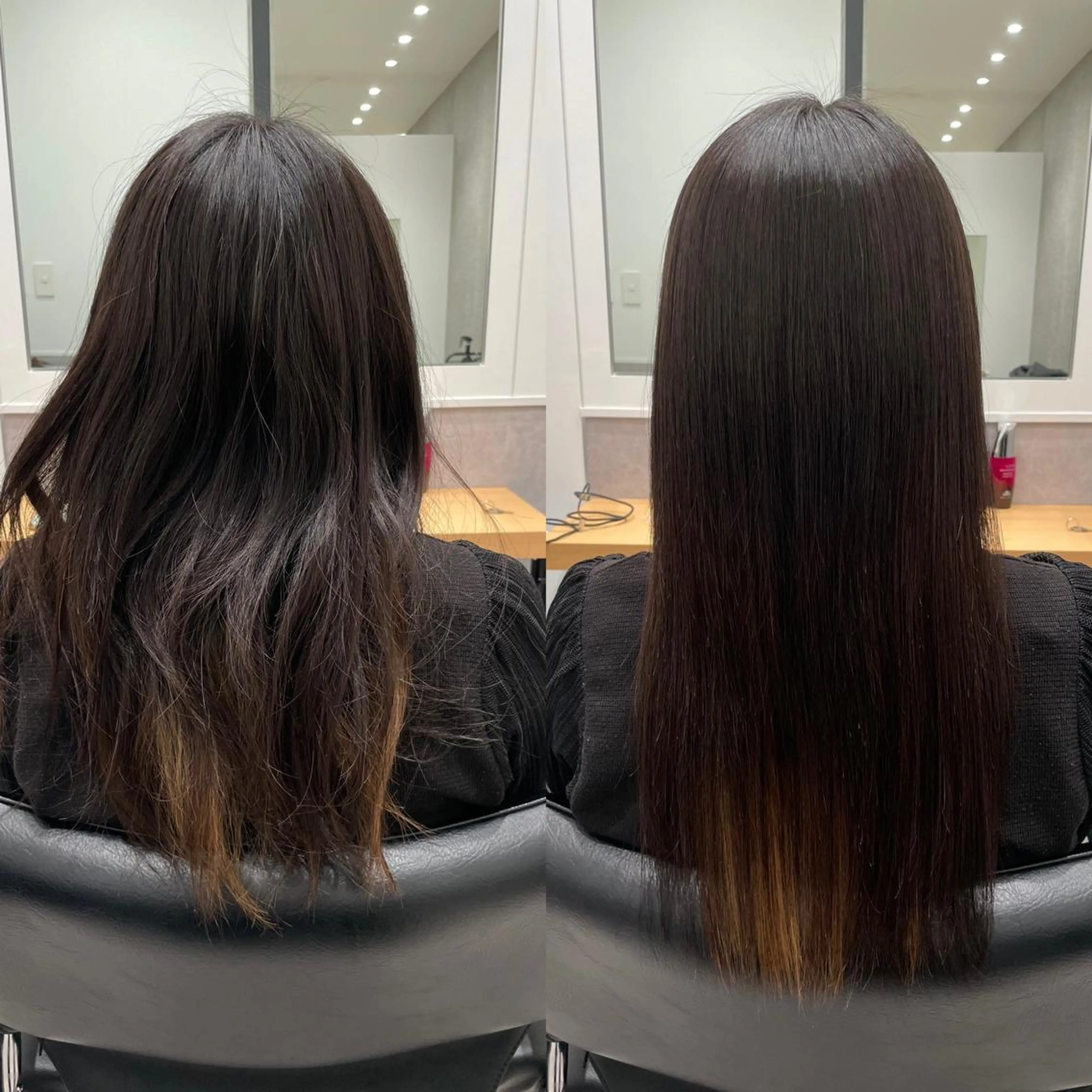 セミロング 縮毛矯正 トリートメント 酸熱トリートメント トリートメント 髪質改善ヘアケア 艶髪特化/上田のヘアスタイル