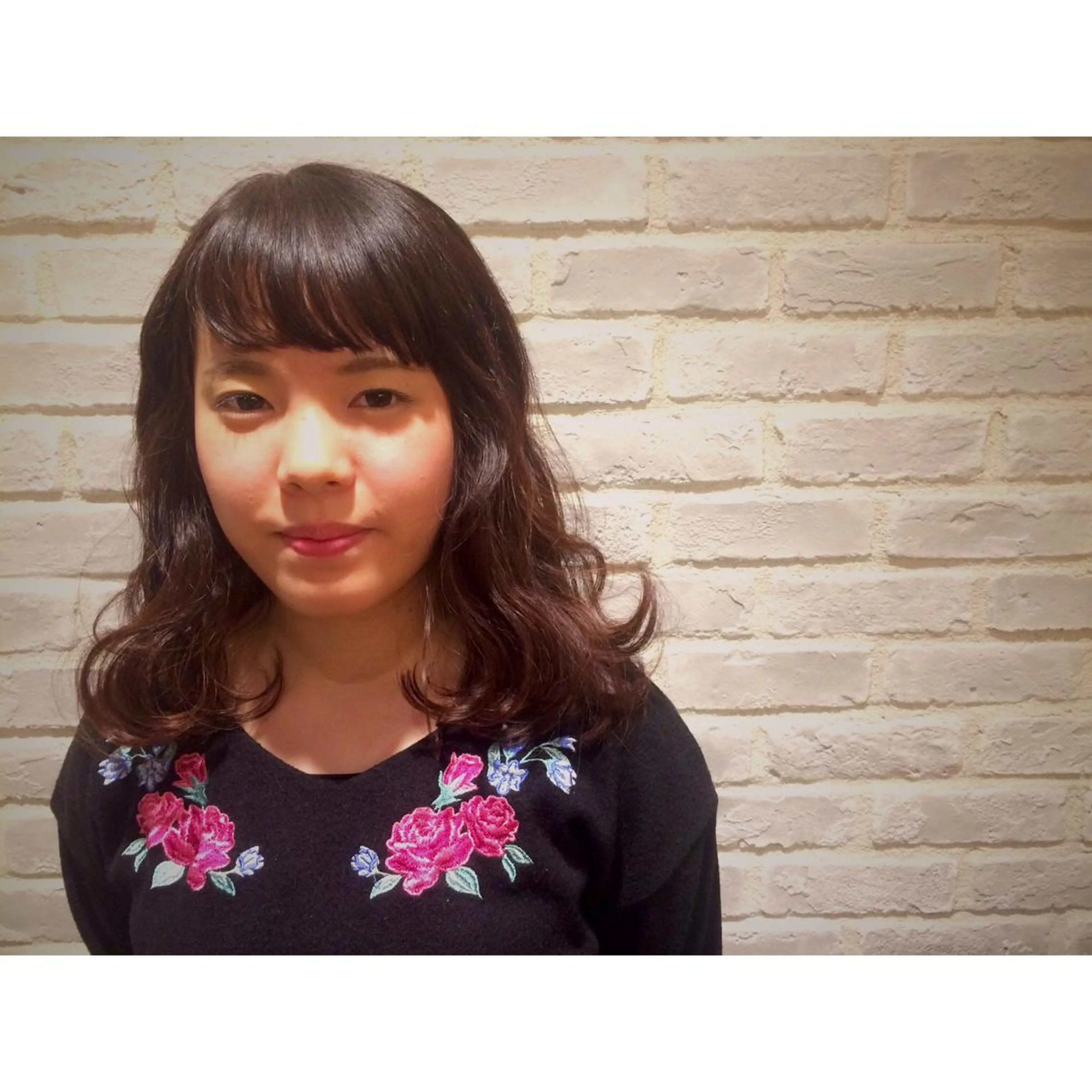 ミディアム セミロング ロング カラー パーマ ヘアアレンジ 藤井 菜緒のヘアスタイル