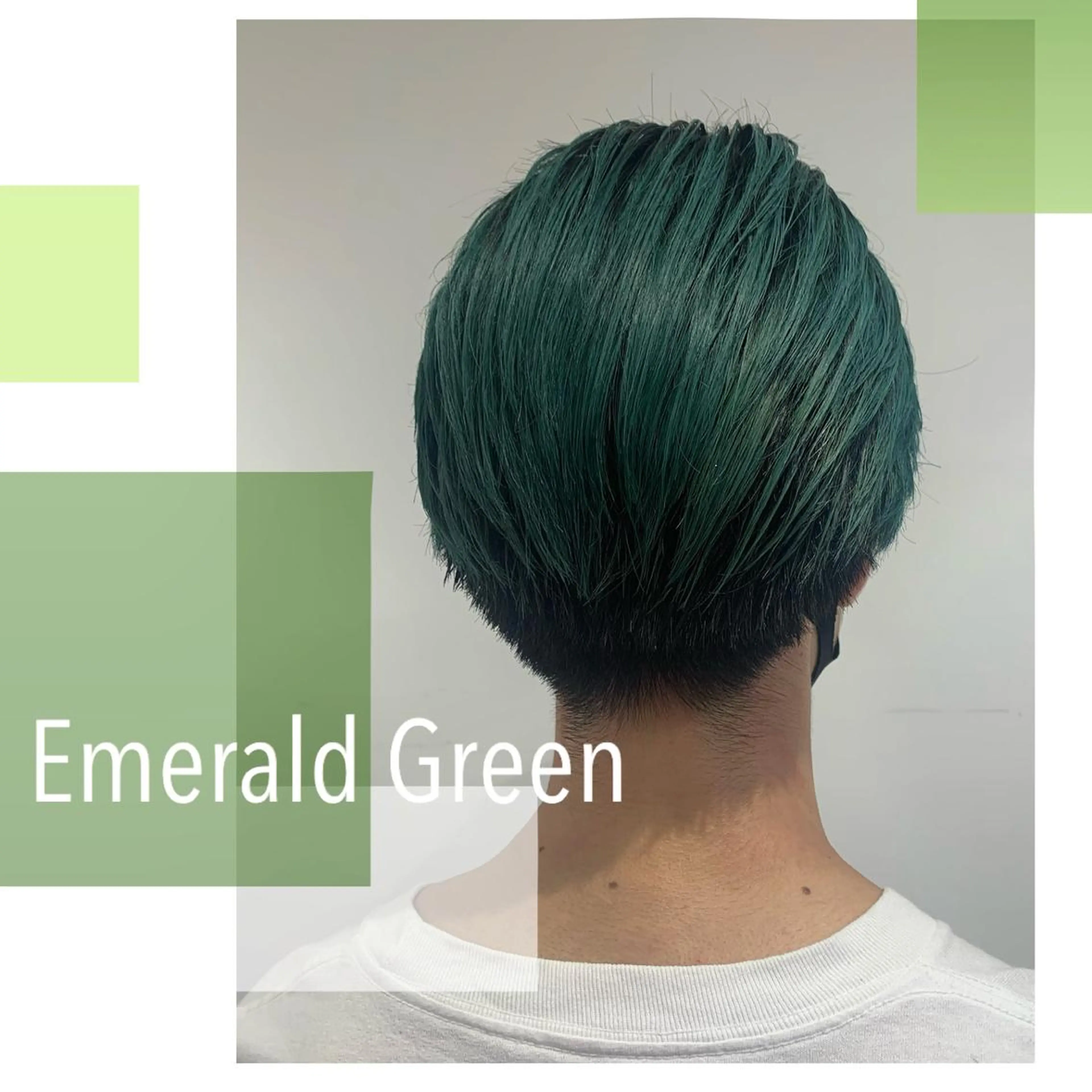ショート カラー メンズ メンズブリーチ ブリーチ エメラルドグリーン 💎 透明感カラー ✨Erina 💎のヘアスタイル