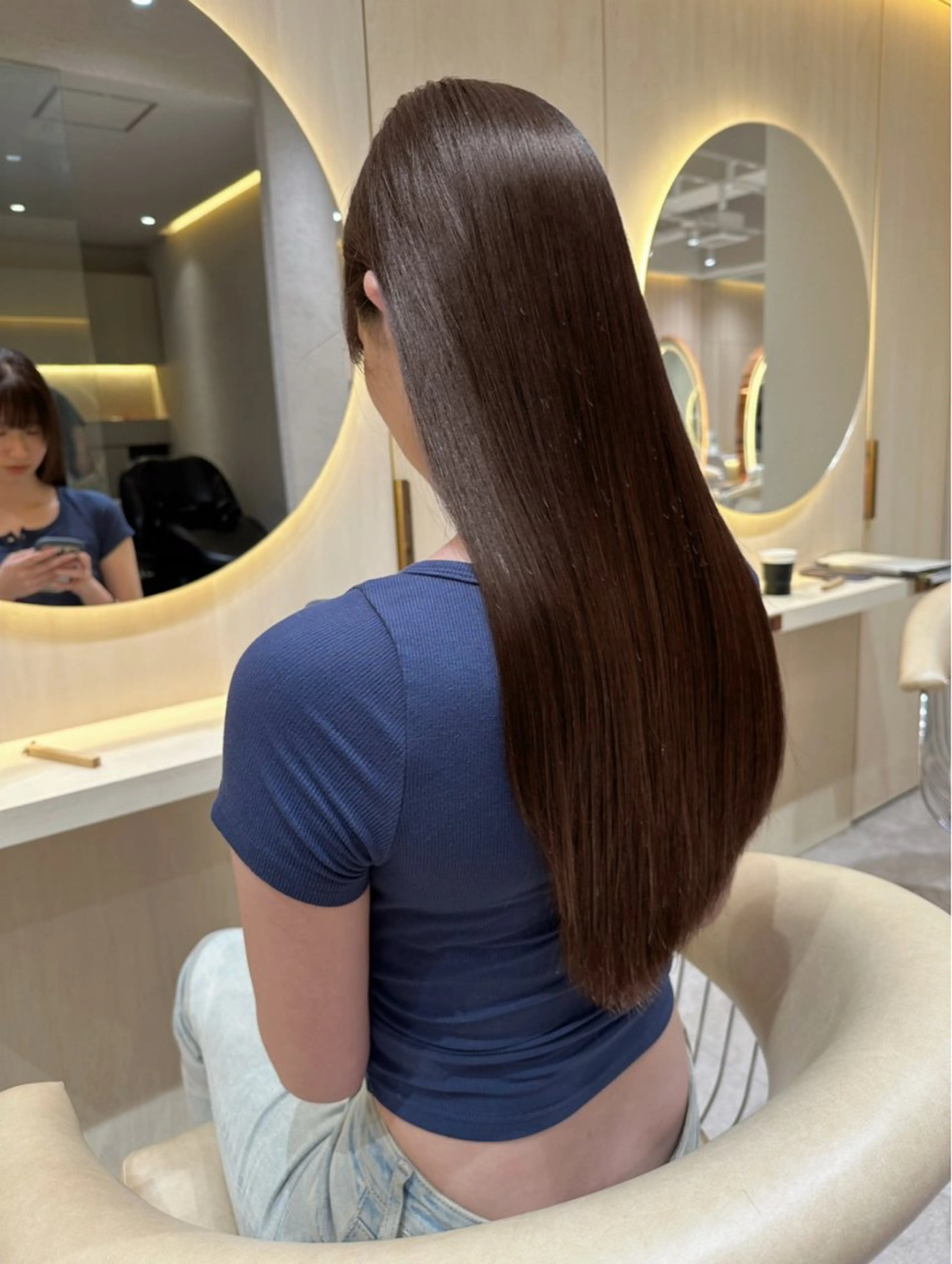 美髪縮毛矯正✨️＋ワンカラー🩵ྀི＋トリートメント🫧の写真