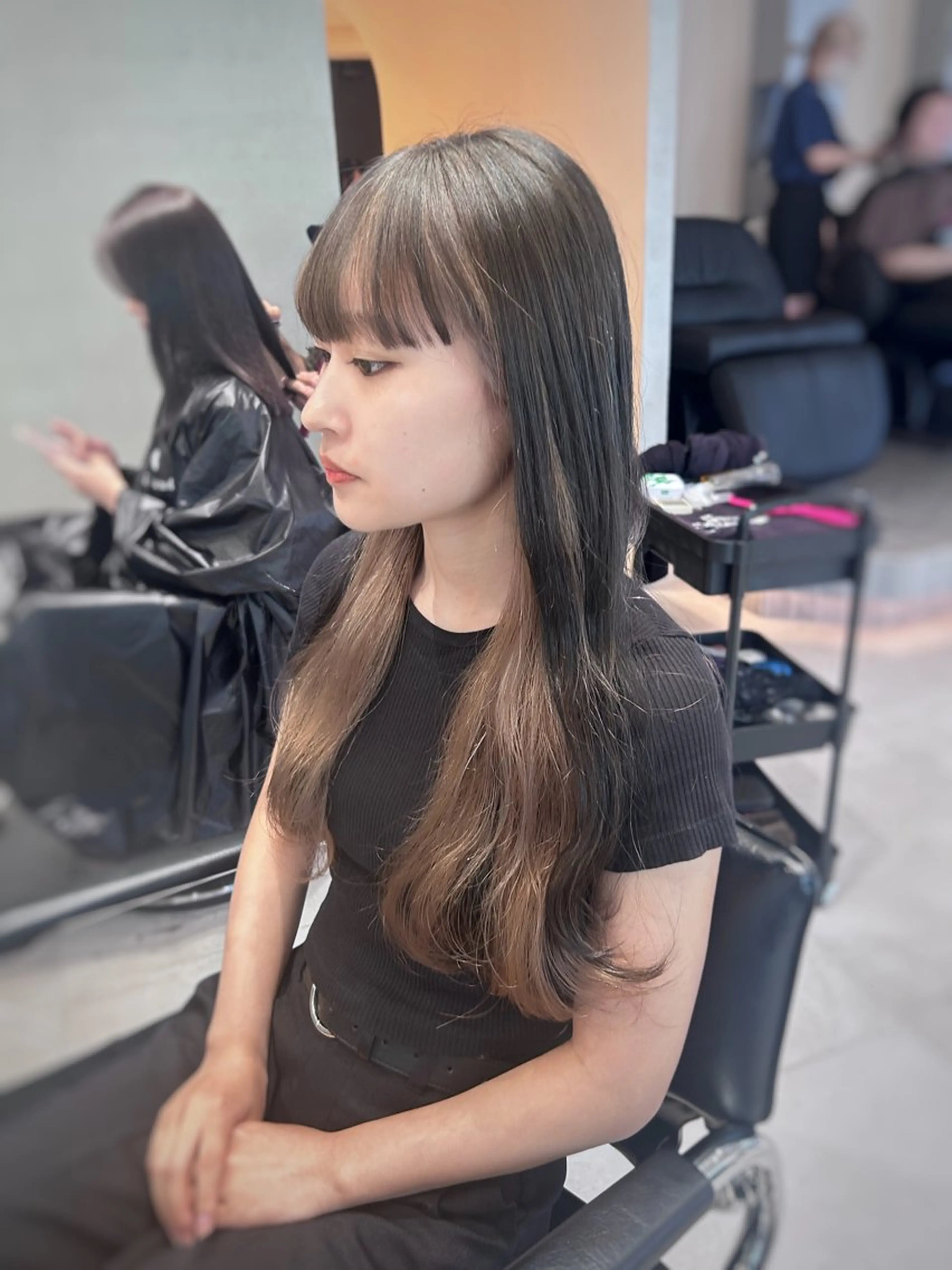 ロング カラー カット ヘアカラー トリートメント エクステ ヘッドスパ ヘアセット miko🪽地毛風/ ハイトーン/レイヤーのヘアスタイル