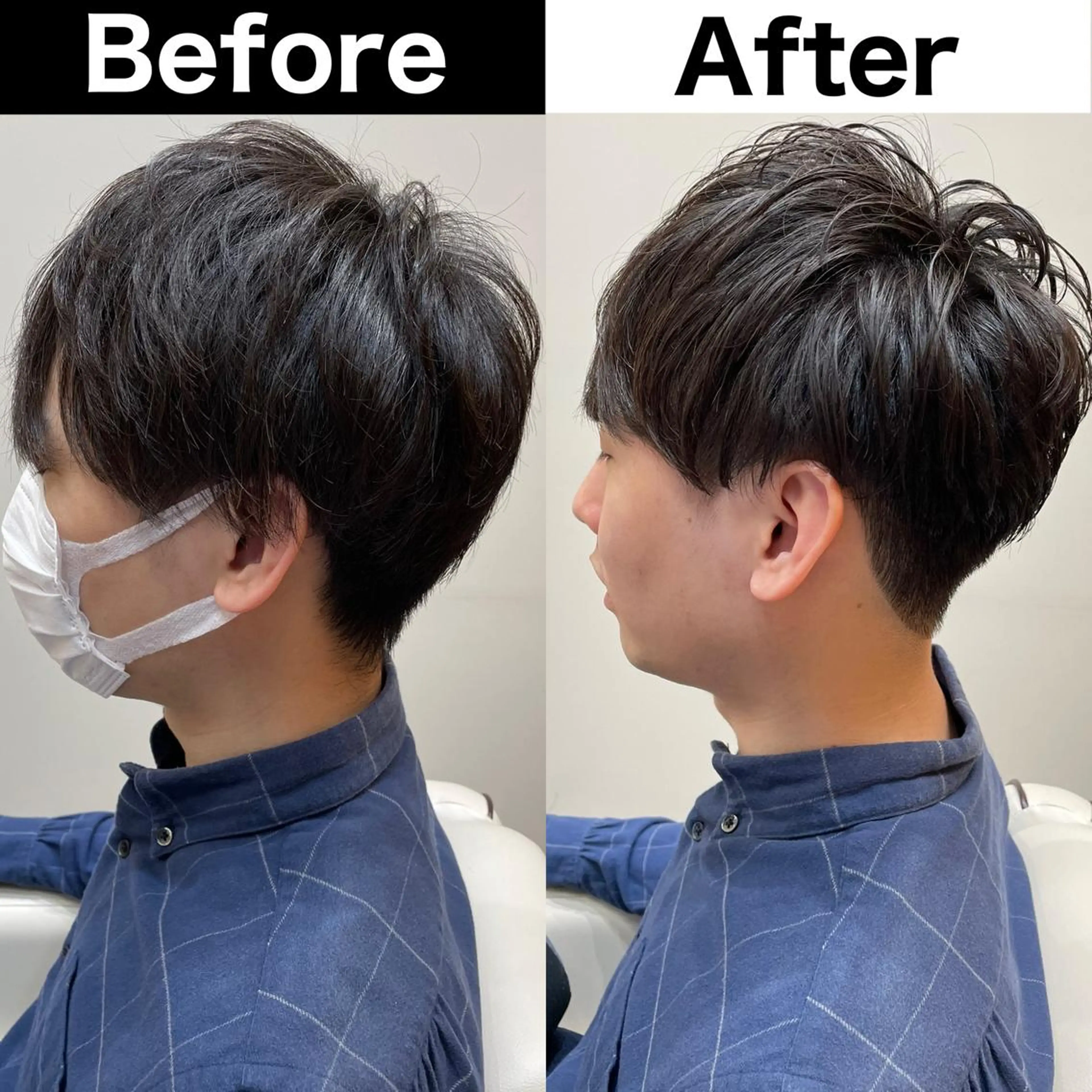 パーマ メンズ ビジネス メンズ就活ヘア メンズパーマ ツーブロック 刈り上げ カット パーマ トリートメント Soleria /ソレリア所属・メンズカットのプロ 田中慎一のヘアスタイル