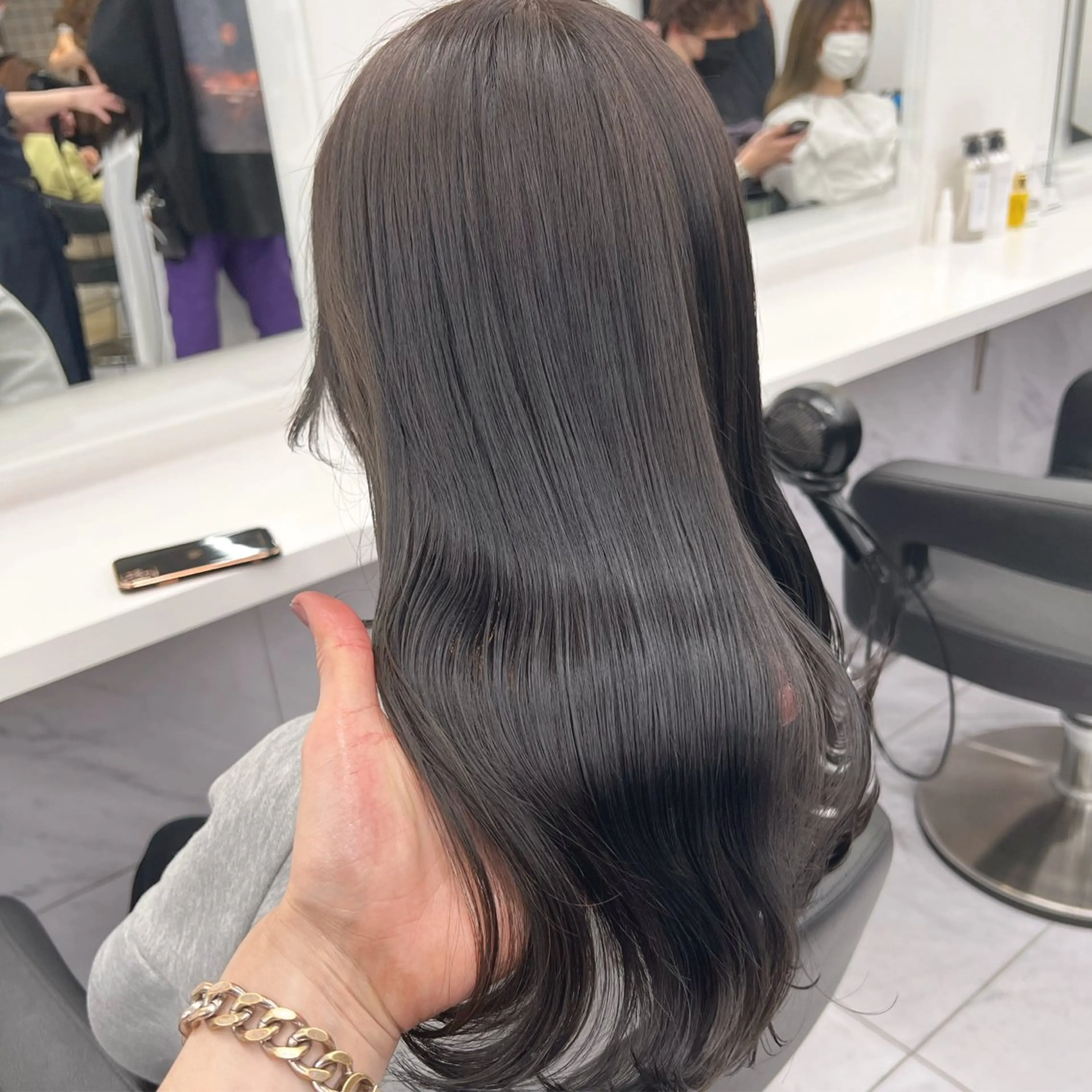 セミロング カット ヘアカラー トリートメント 🫧韓国/似合わせ ボブRION🫧のヘアスタイル