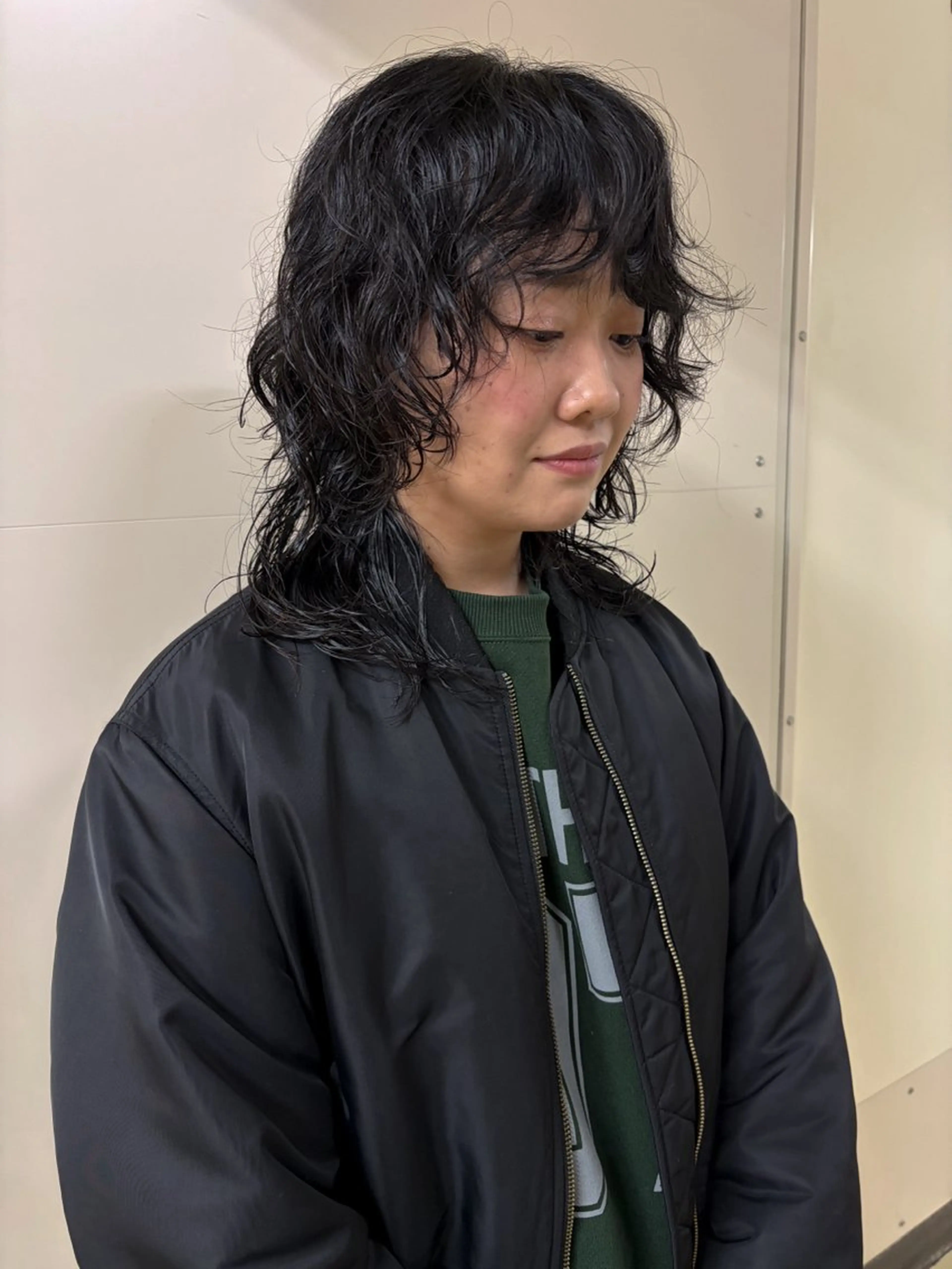 ミディアム パーマ ミディアムパーマ レイヤーカット カット パーマ ボブ//パーマ kusa‪🌱‬のヘアスタイル