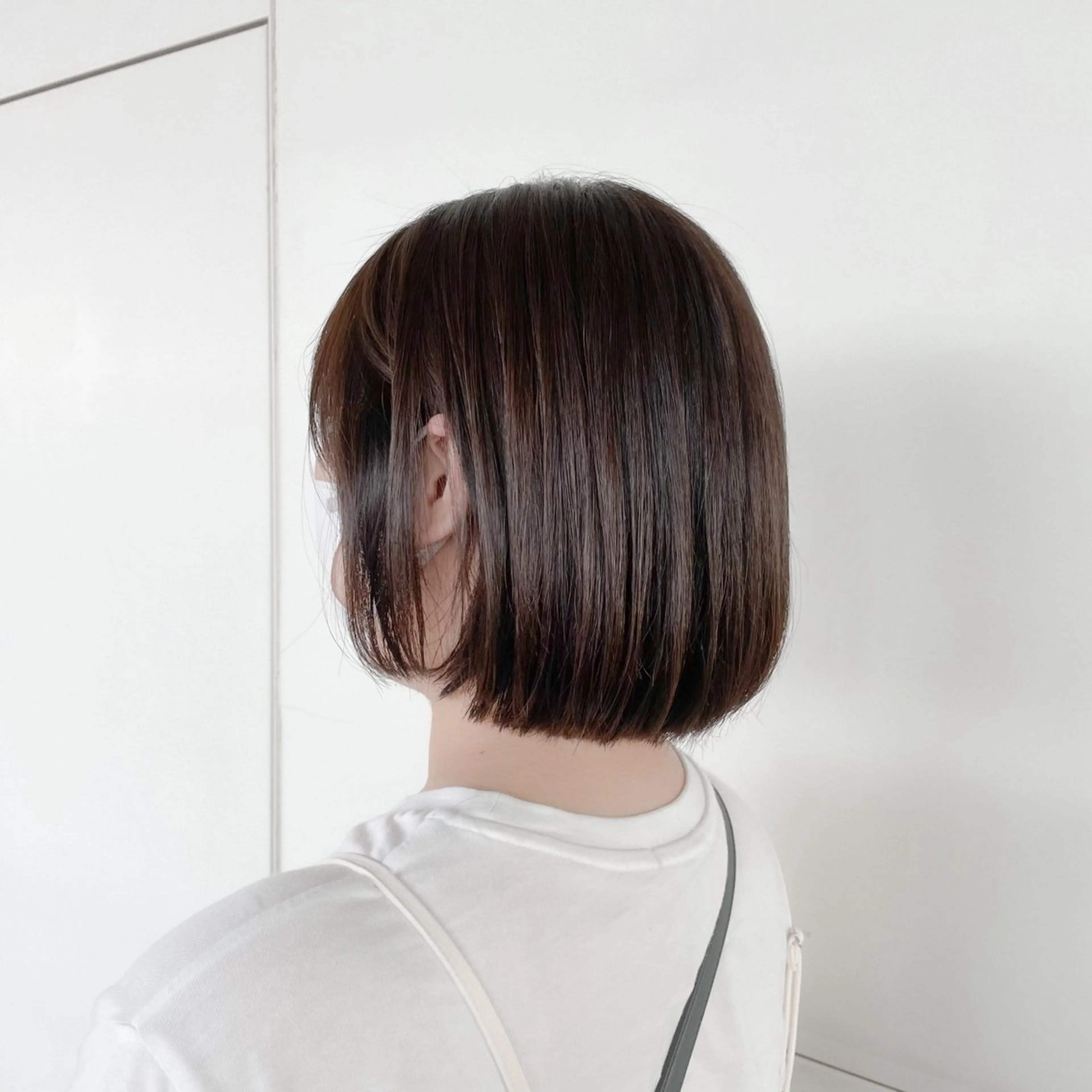 ショート 切りっぱなしボブ ボブ 落合 美穂のヘアスタイル