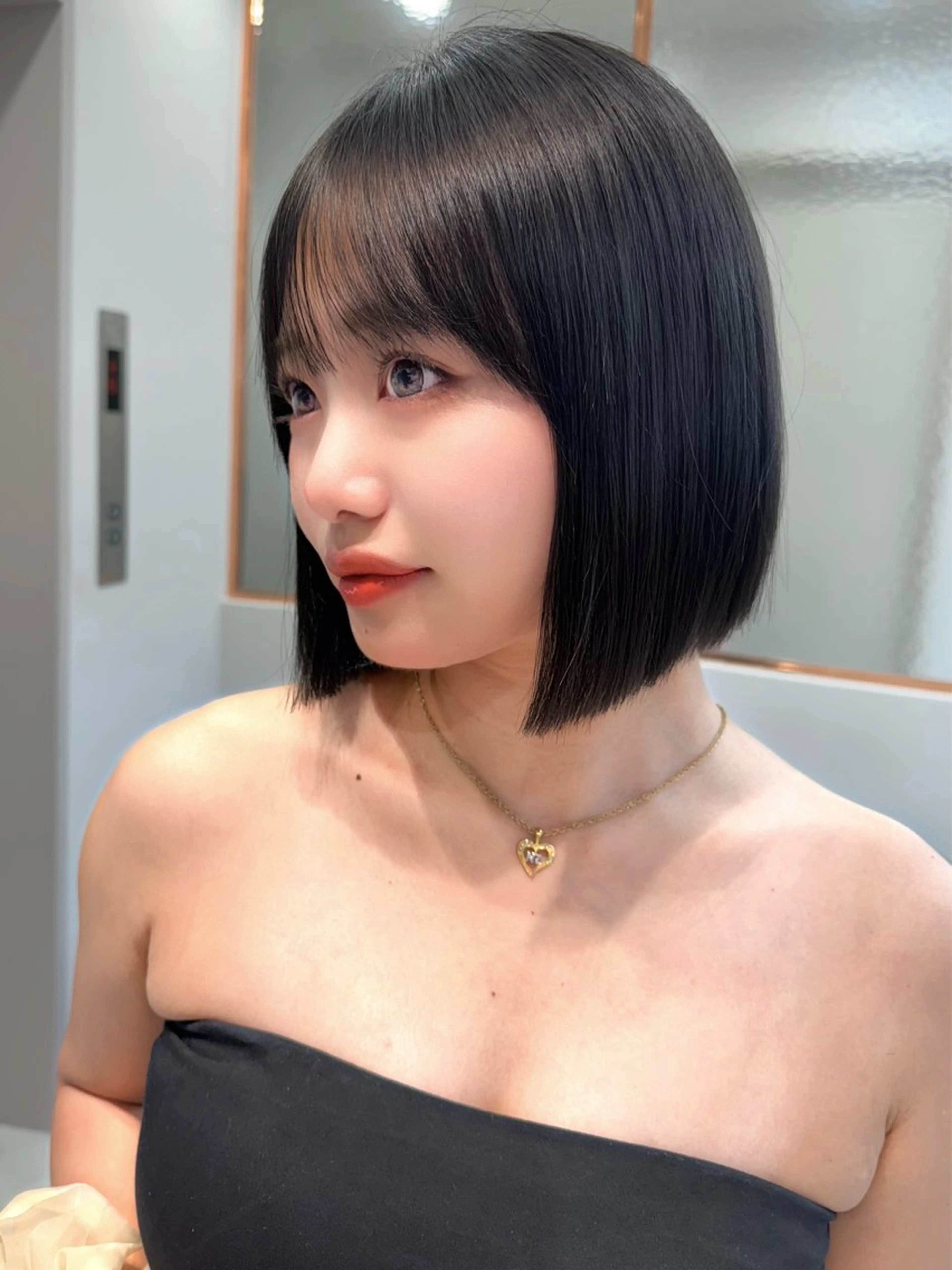 ショート カット 縮毛矯正 トリートメント レイヤー/韓国❣️ 髪質改善/e_kiのヘアスタイル