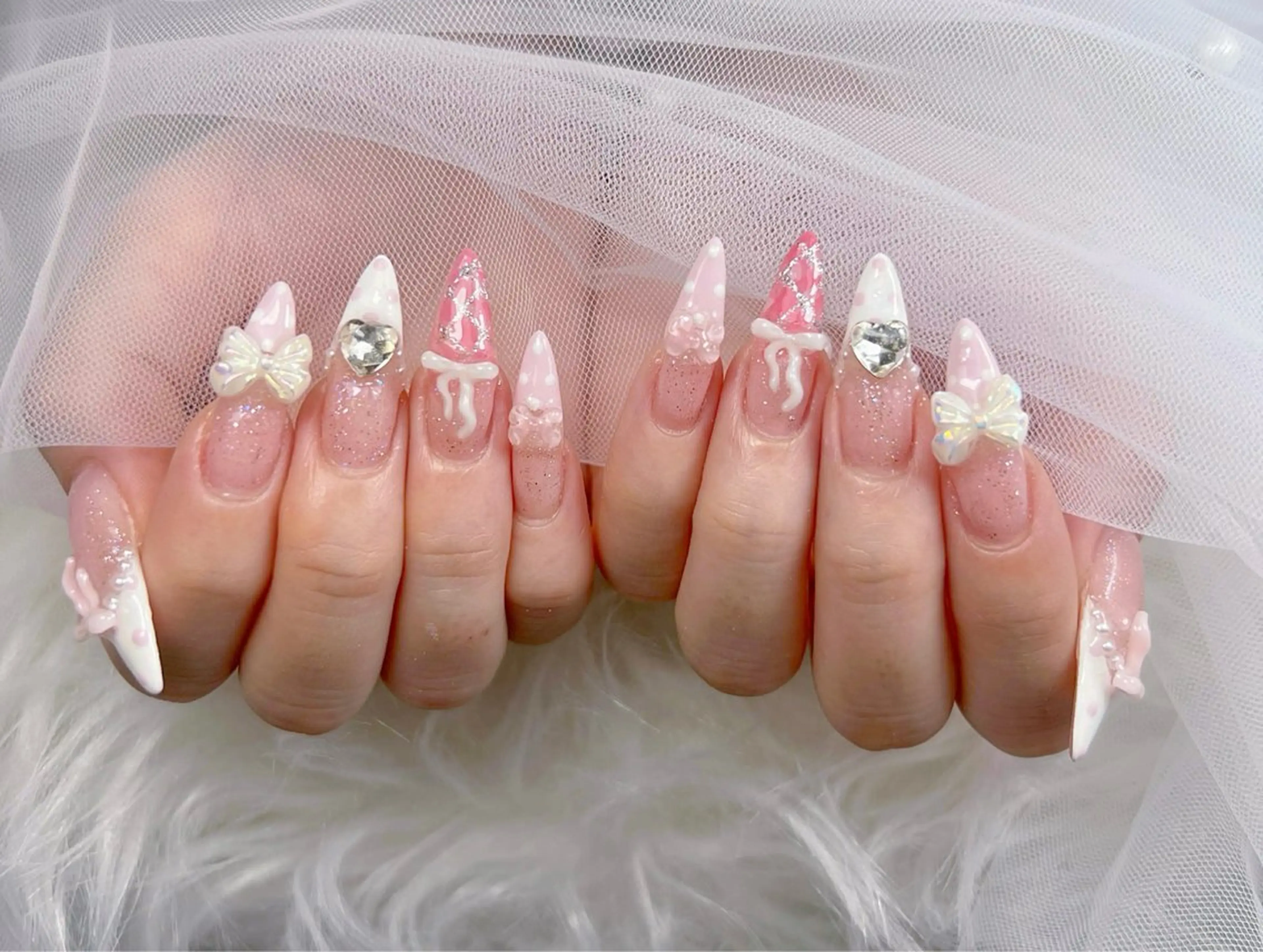 ネイル アートネイル オーロラネイル チークネイル 長さ出し フットネイル Miya_nail所属・Miya _nailのネイルデザイン