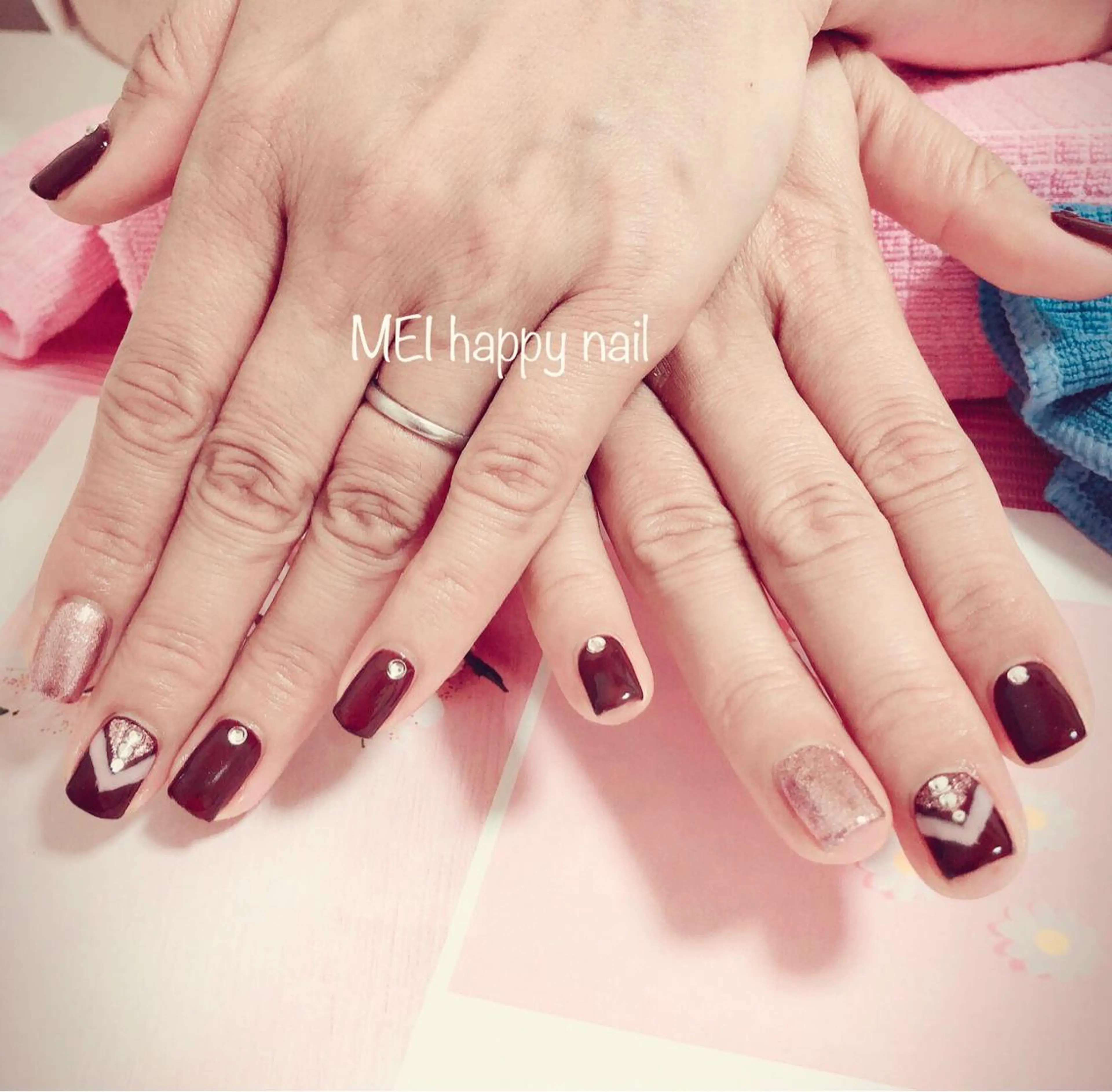 ネイル 北浦和 自爪育成ケアのネイルデザイン