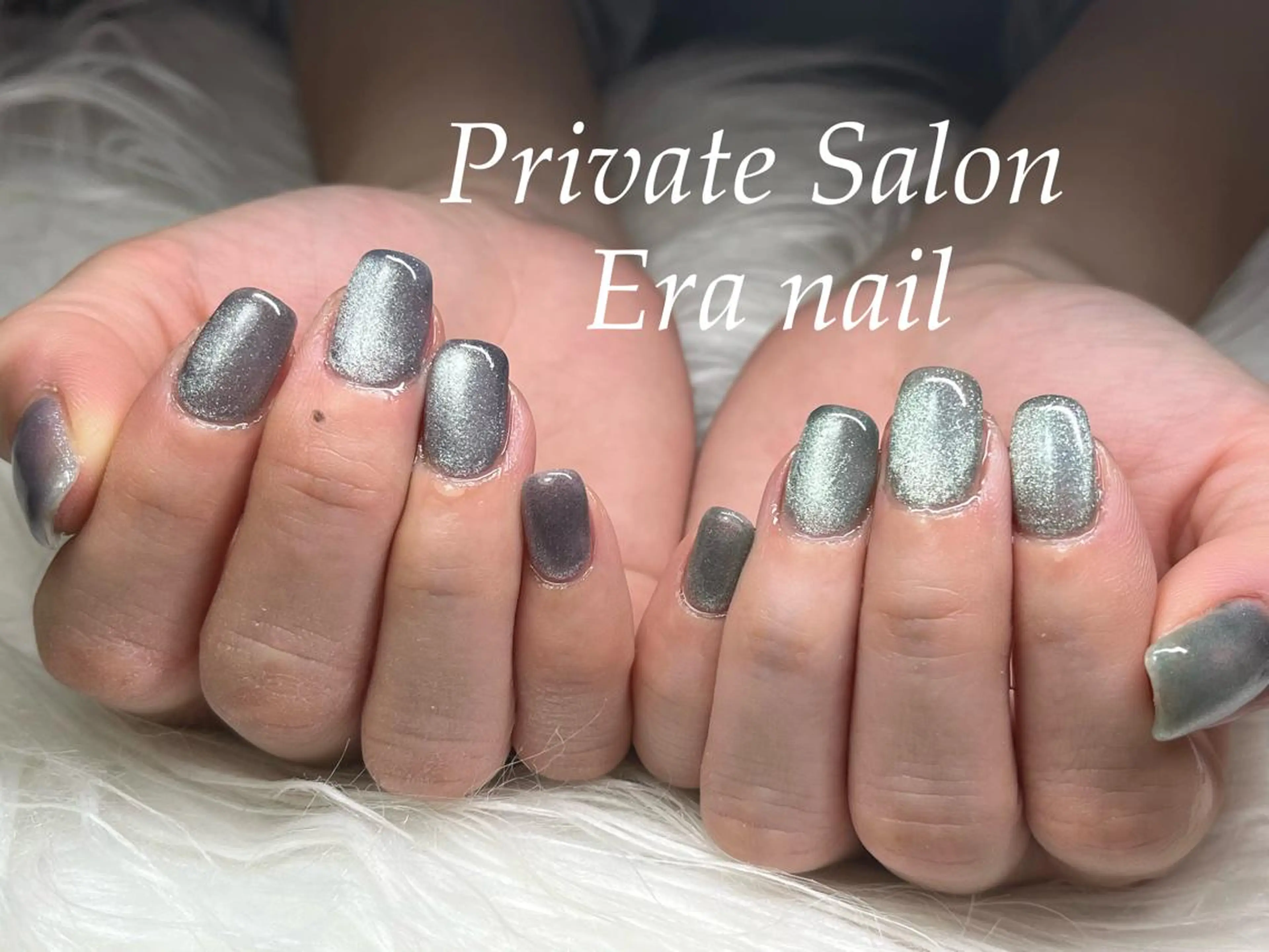 ネイル マグネットネイル マグネットワンカラー ワンカラーネイル ハンドネイル Era nailのネイルデザイン